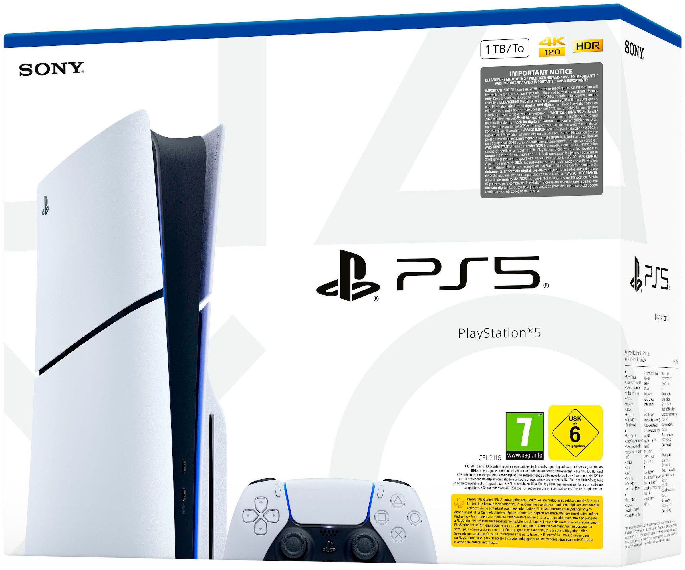 PlayStation 5 Spielekonsole »PS5 Disk Edition (Slim) inkl. Resonance: A Plague Tale Legacy« 1.000 GB 1 TB