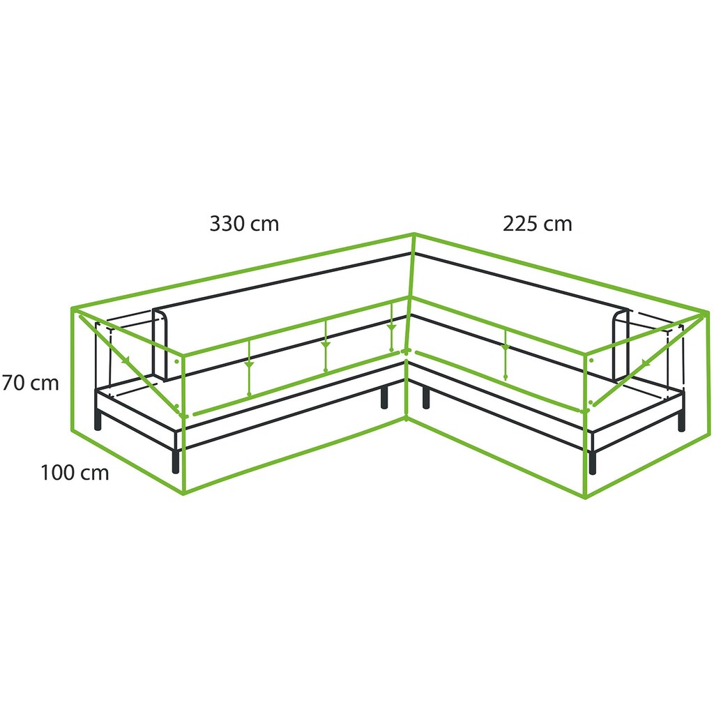 winza outdoor covers Gartenmöbel-Schutzhülle »L Form«