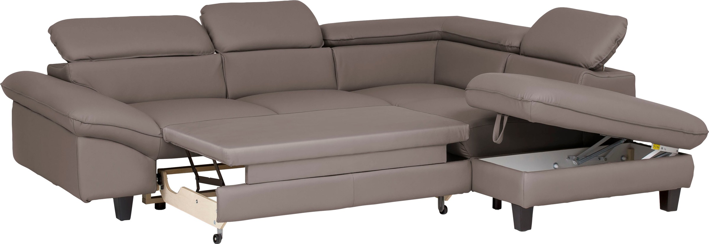Home affaire Ecksofa »Pilot L-Form«, mit Kopfteilverstellung, wahlweise mit Bettfunktion & Bettkasten