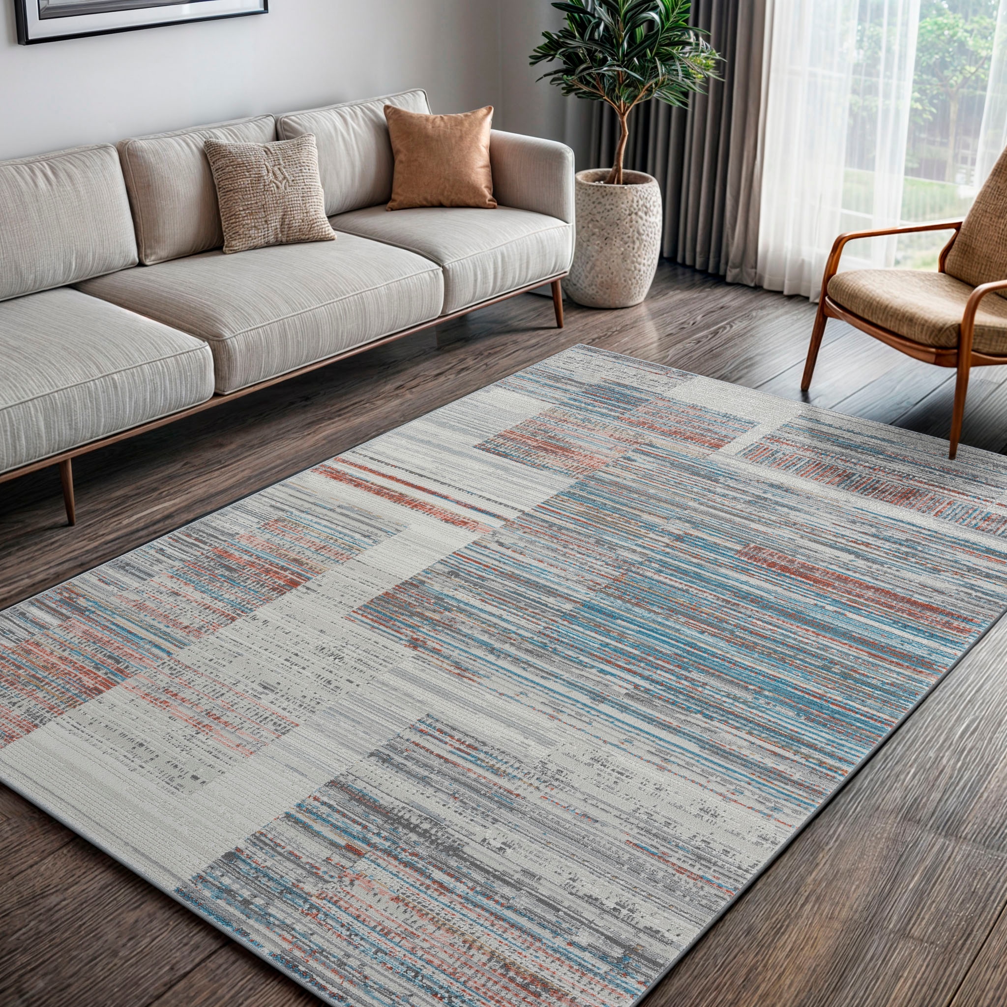 my home Teppich "Ziven" rechteckig 8 Höhe Kurzflor, modern bunt pflegeleich günstig online kaufen