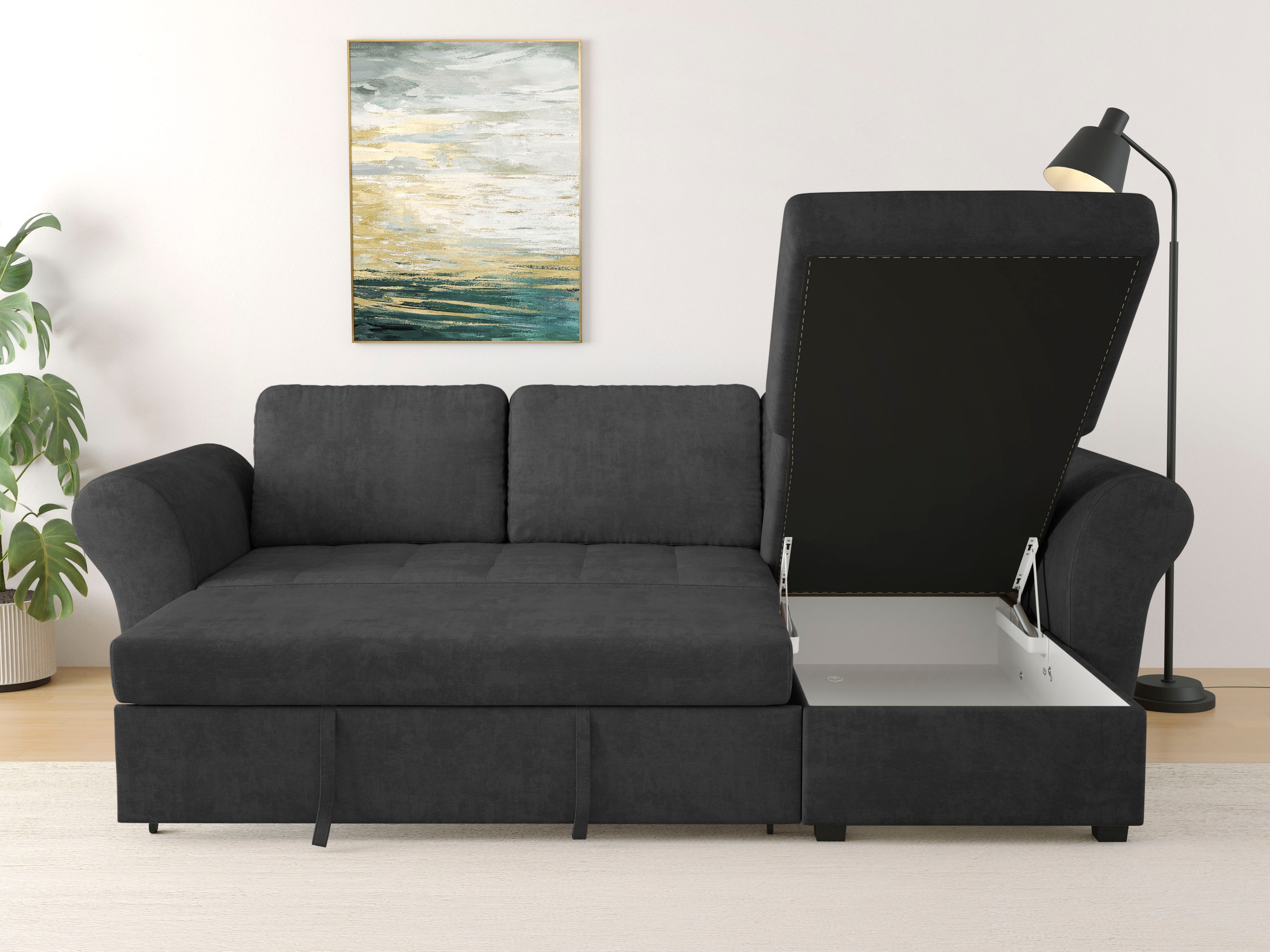 Trends by HG Ecksofa "LASSE, L-Form", (2 St.), inkl. Schlaffunktion & Bettk günstig online kaufen