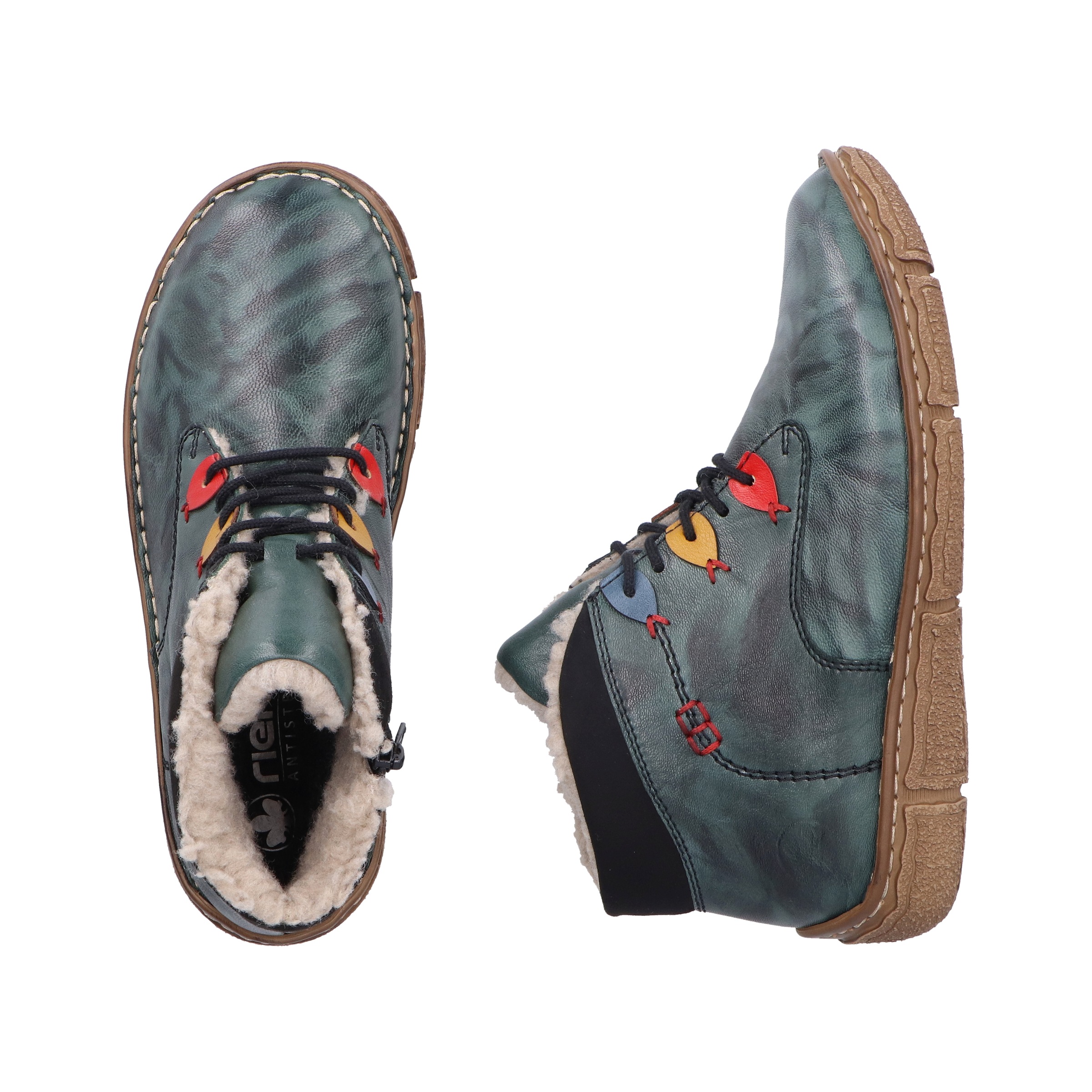 Rieker Winterboots, Schnürboots, Stiefelette mit gepolstertem Schaftrand