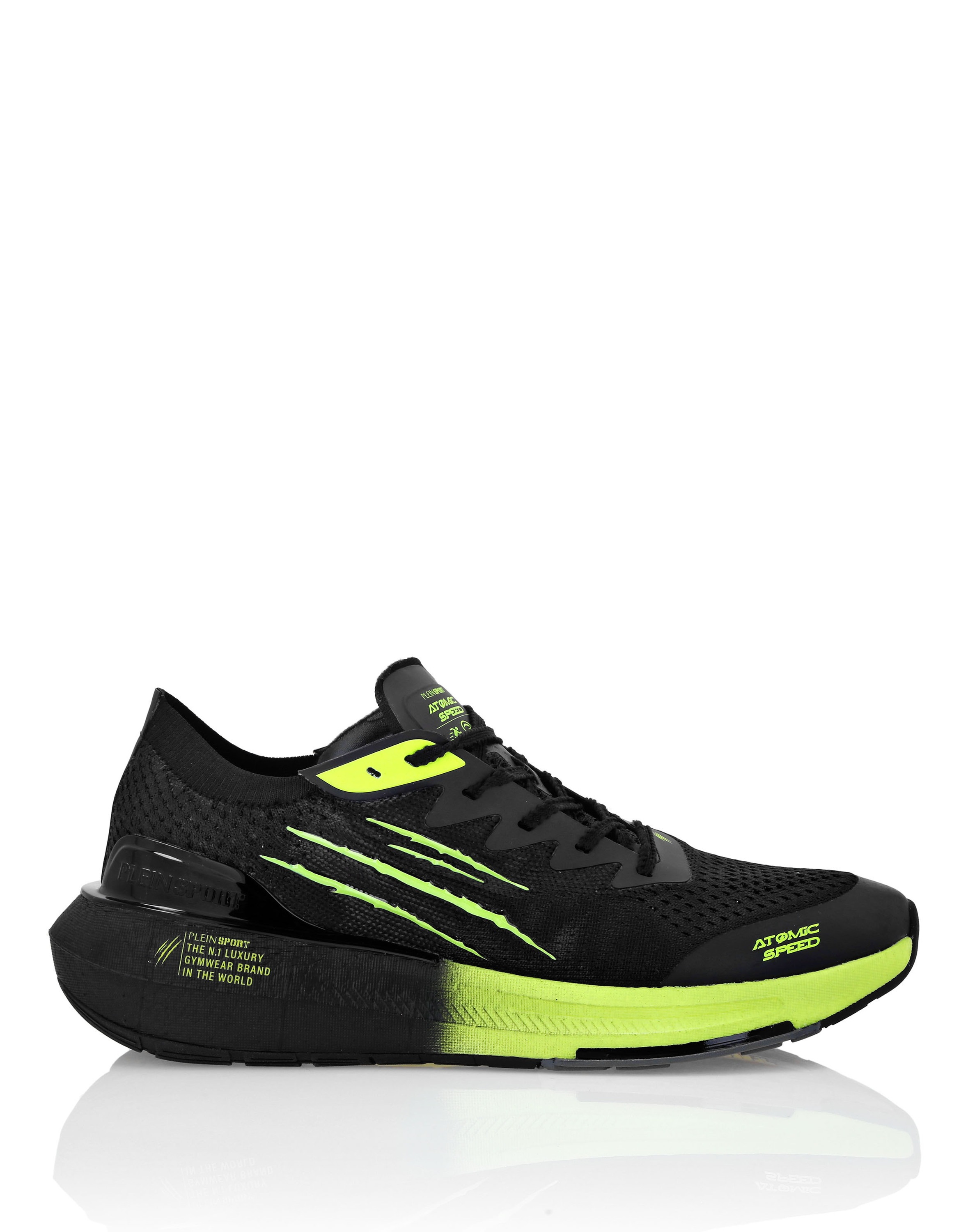 Sneaker PLEIN SPORT "Lo-Top Turnschuhe", Herren, Gr. 38, Normalschaft, grün (0227, schwarz, grünfluo), Schuhe Sneaker