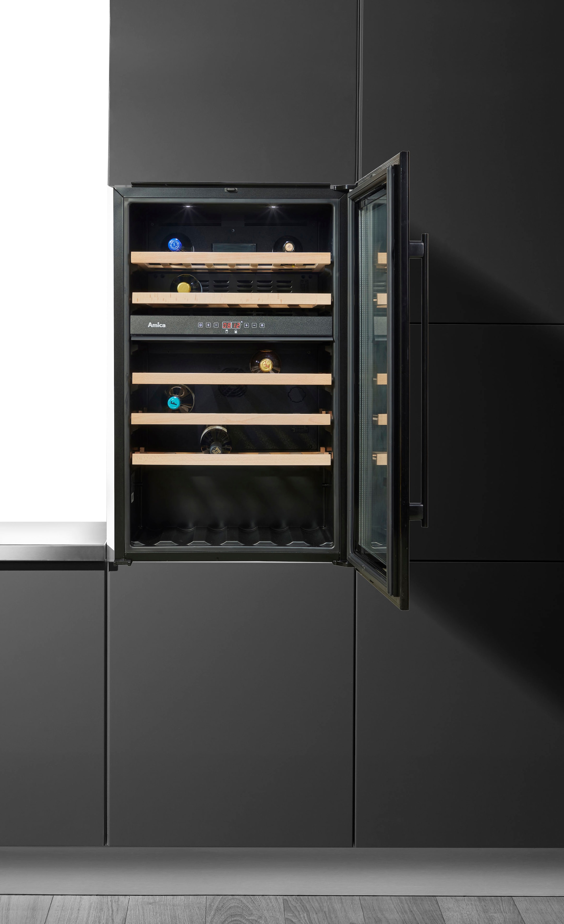 Amica Einbauweinkühlschrank »WK 341 220 S«, für 58 Standardflaschen á 0,75l,  Einbaukühlschrank per Rechnung | BAUR