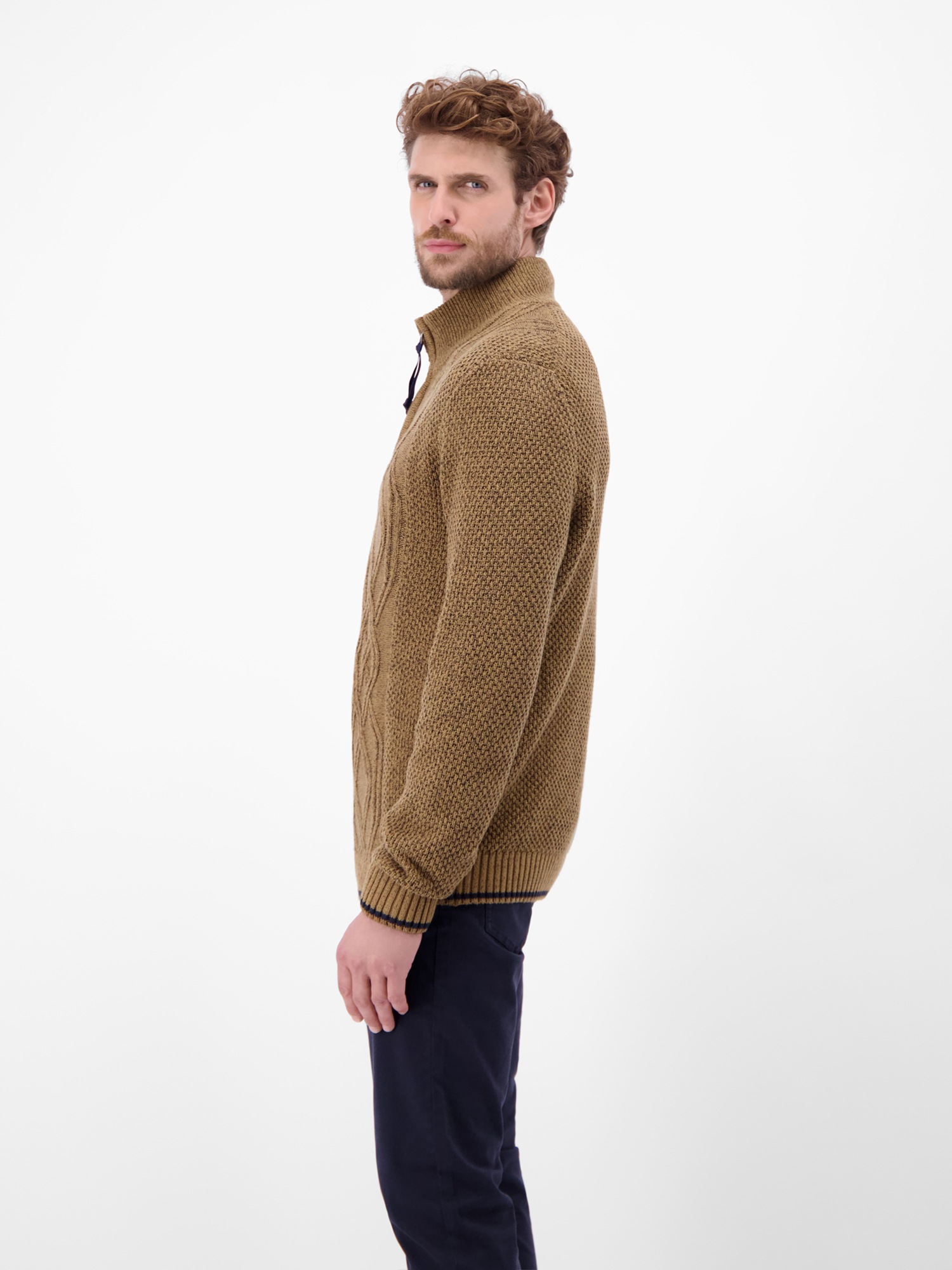 Thumbnail - LERROS Strickpullover "LERROS Strickpullover mit Zopfmuster und Troyerkragen"