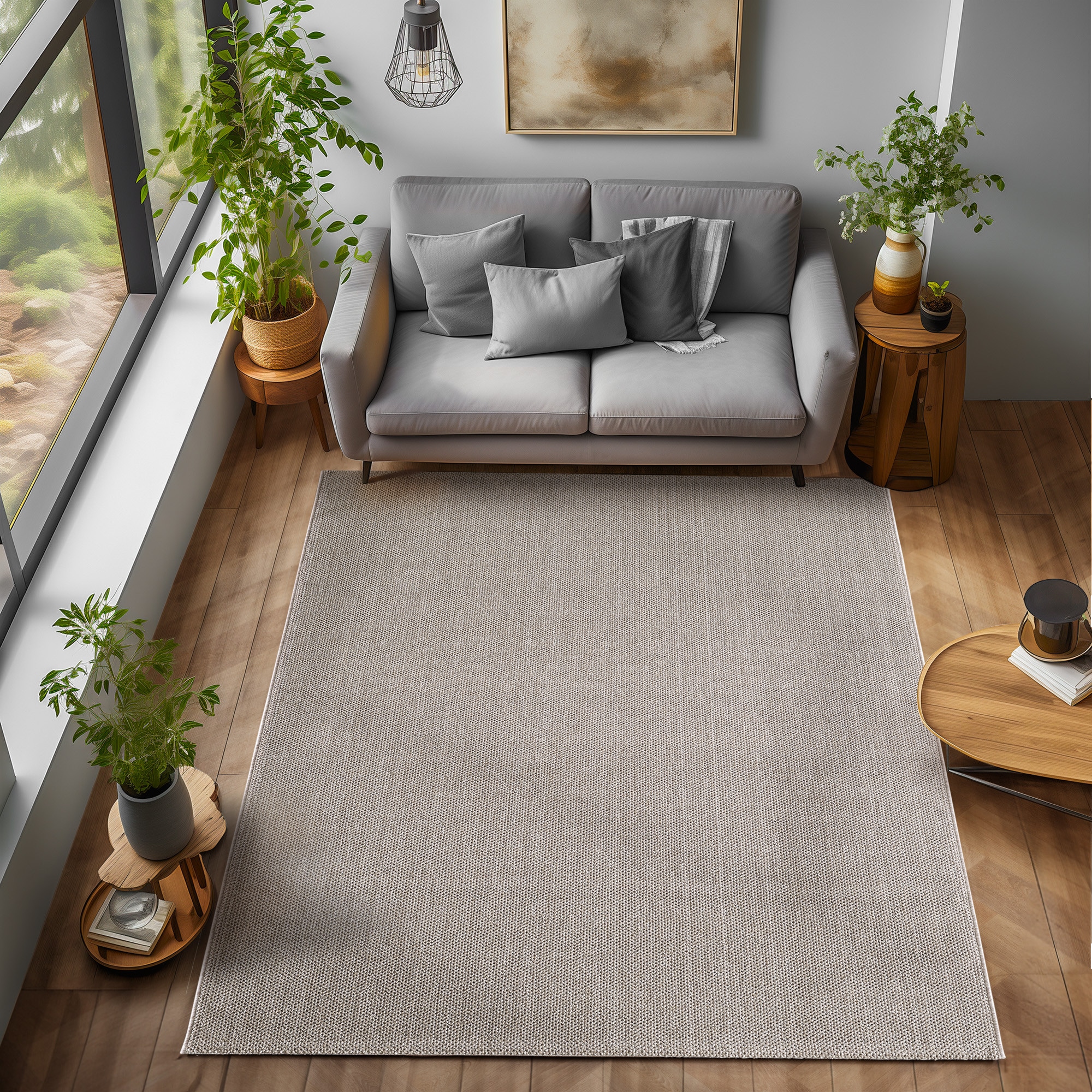 Teppich AYYILDIZ TEPPICHE "LOOM 4300", braun, B:140cm H:7mm L:200cm, Polypropylen, Teppiche, Teppich, Läufer, Kurzflor, pflegeleicht, robust, strapazierfähig