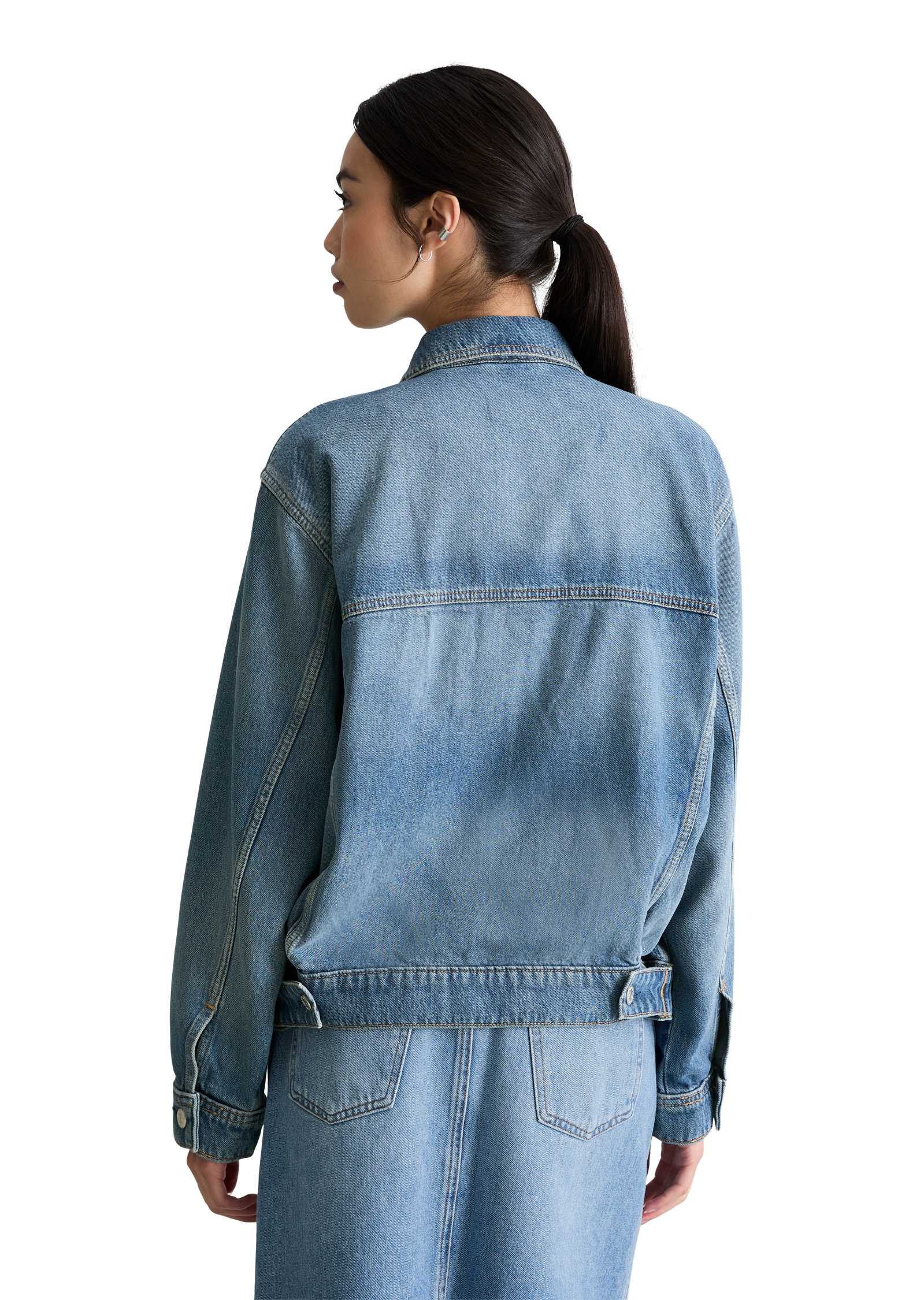 Marc O'Polo DENIM Jeansjacke »aus weichem Lyocell-Bio-Baumwolle-Mix« ohne Kapuze