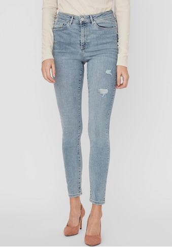 Skinny-fit-Jeans »VMSOPHIA HR SKINNY DESTR J AM314 NOOS«, mit Destroyed Effekt