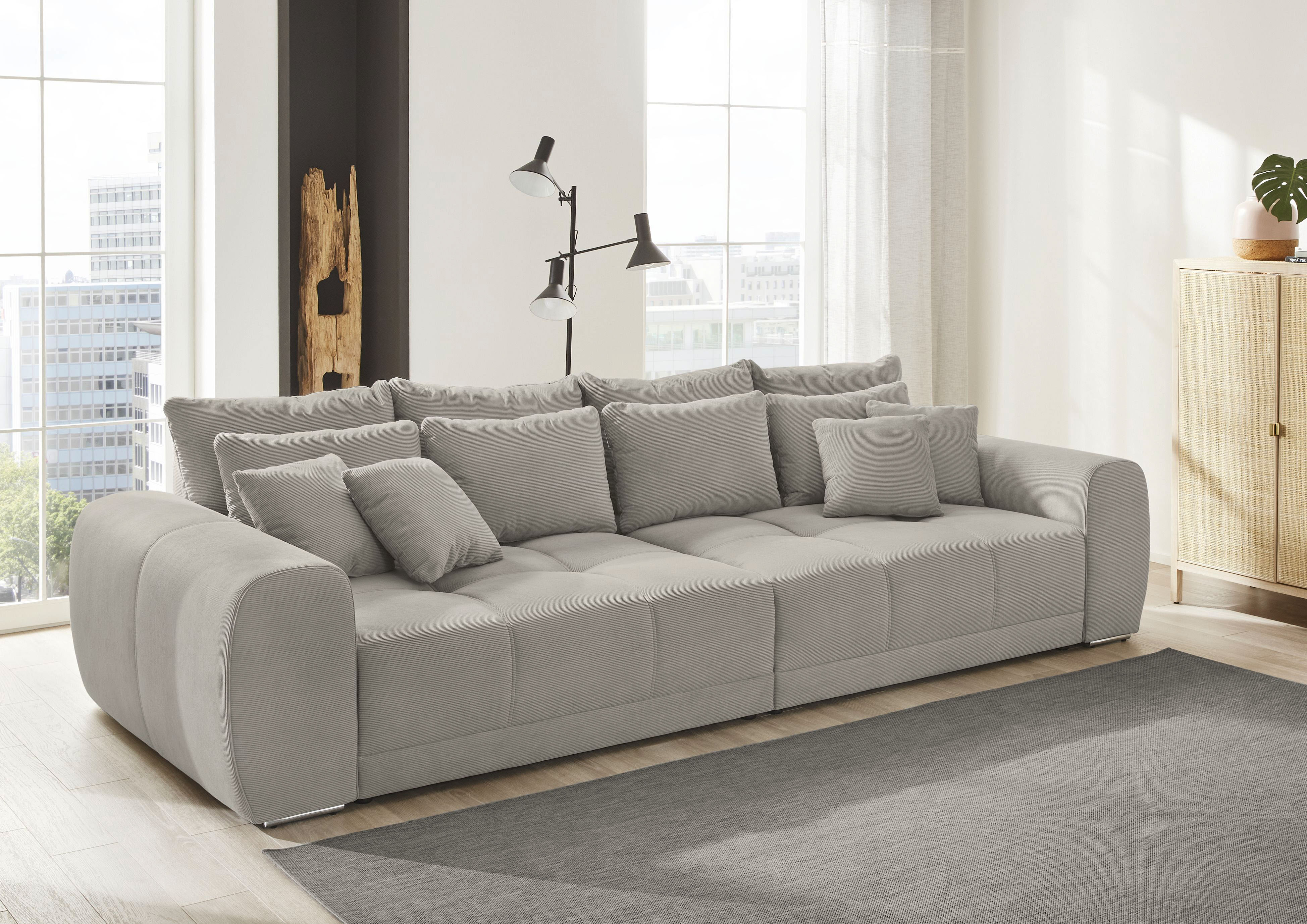 Jockenhöfer Gruppe Big-Sofa "Moldau, B. 306 cm, mit Federkernpolsterung, Liegefläche 120x240 cm" Mega-Sofa im XXL-Format, Federkern, 12 Kissen