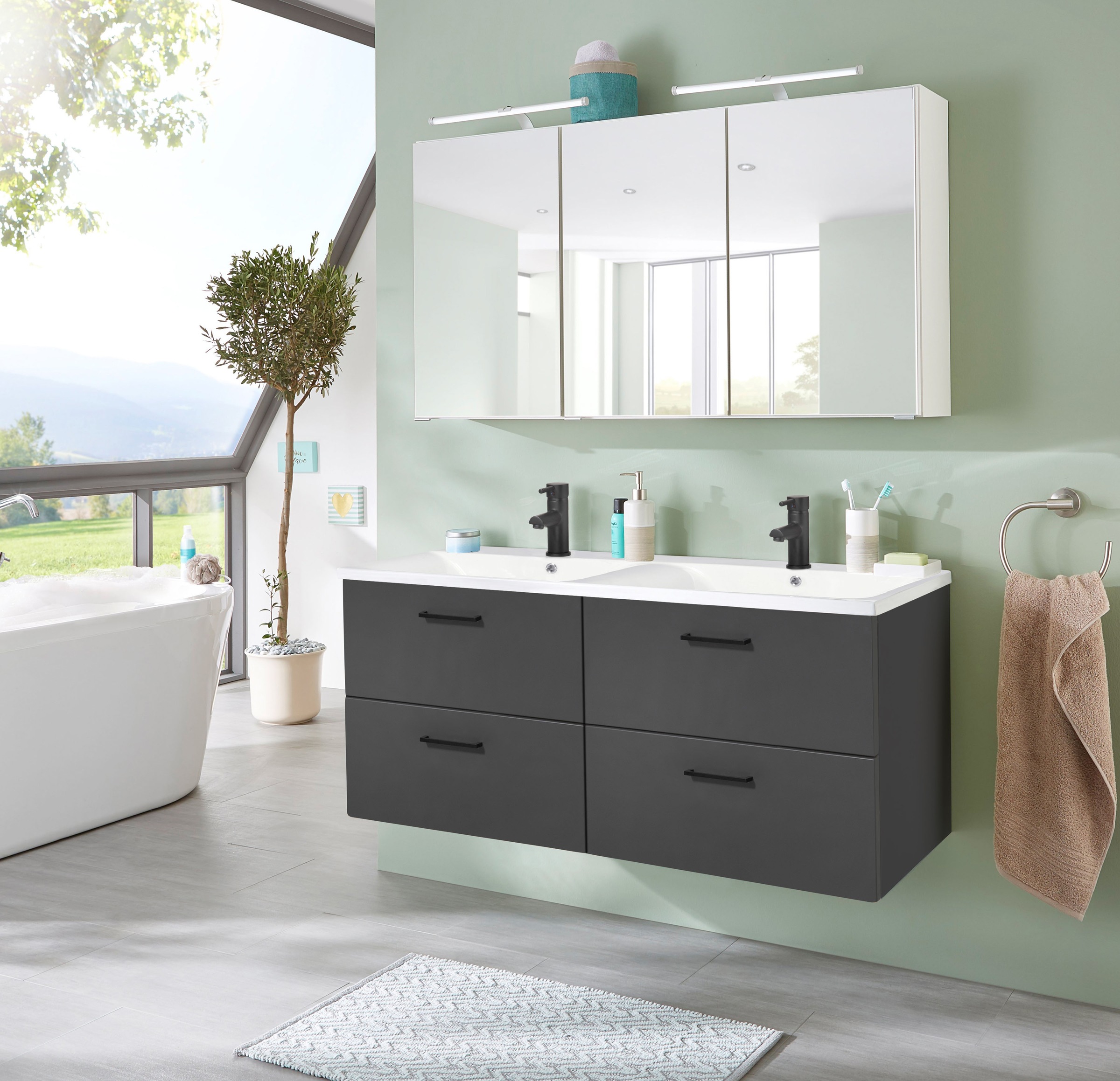 welltime "Trento, verschiedene Ausführungen und Farben" Badmöbel in Breite günstig online kaufen