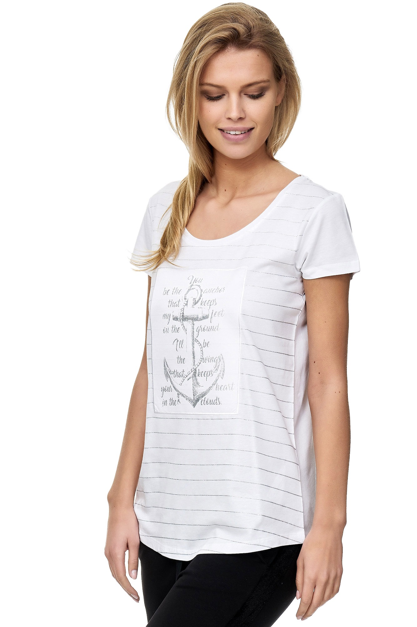 Decay T-Shirt, mit maritimem Anker-Print