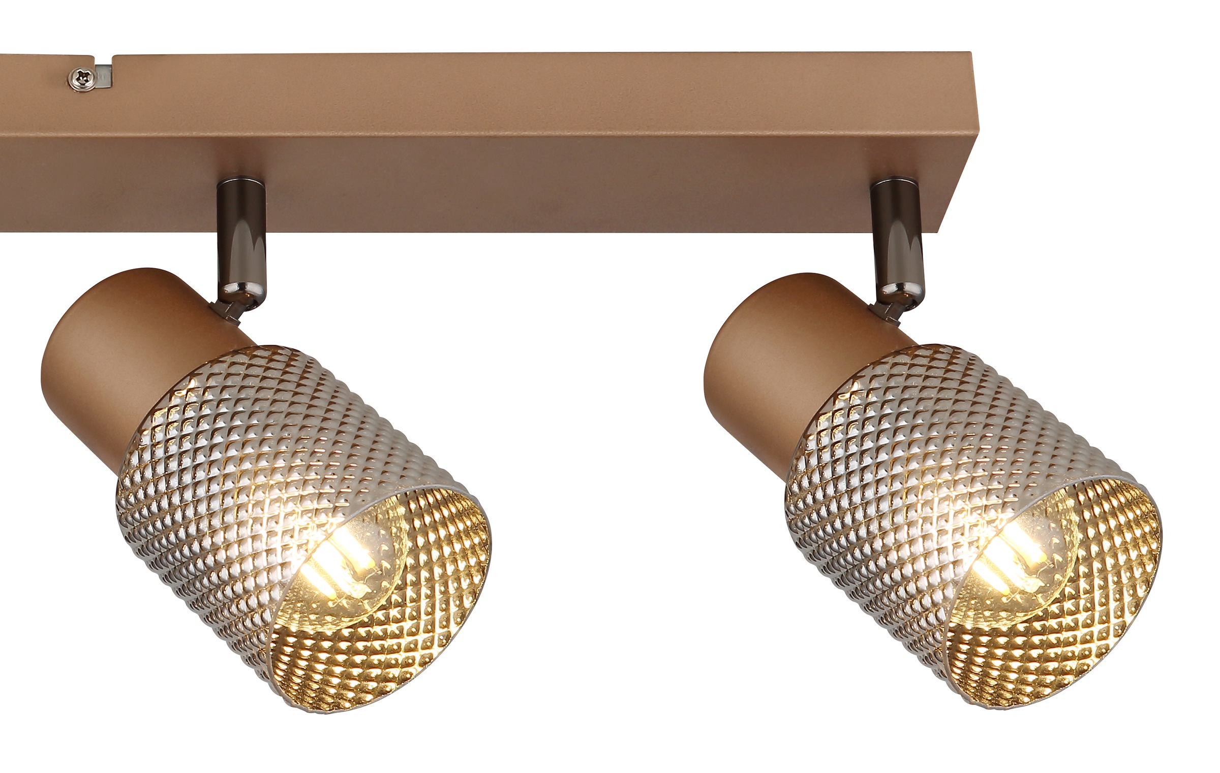 GLOBO LIGHTING Deckenstrahler »SATELLA«, Leuchtmittel E14 | ohne Leuchtmittel, Deckenspot/kaffeefarben/Glaskupferfarb./Kristalleffekt/Flur/Wohnzimmer