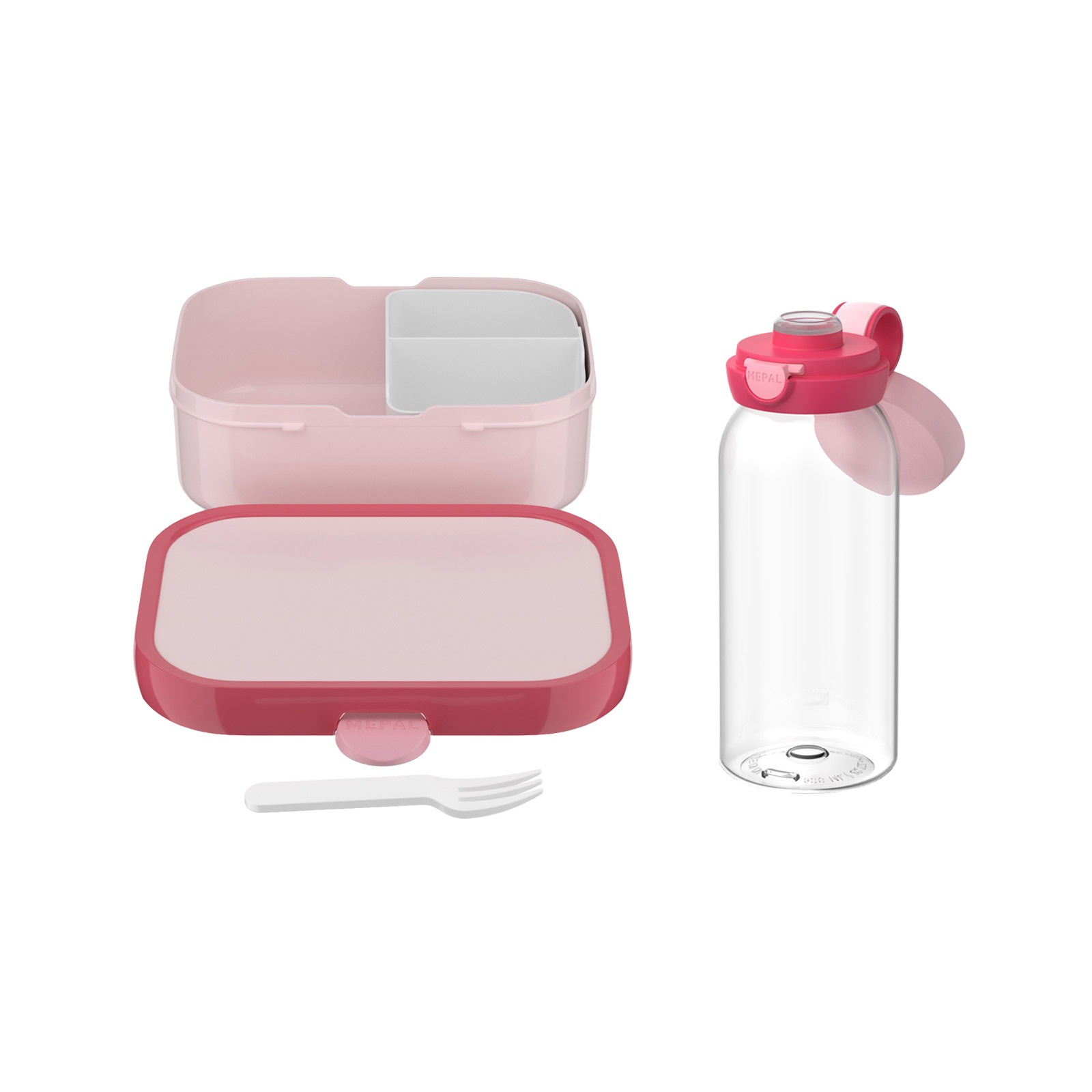 Mepal Lunchbox »Lunchset (Flasche mit Klappdeckel) Campus 600 ml + 750 ml 2er Set« Spülmaschinengeeignet