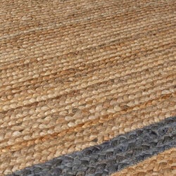 FLAIR RUGS Teppich »Grace«, rechteckig, aus 100% Jute, fußbodenheizungsgeeignet, mit Bordüre