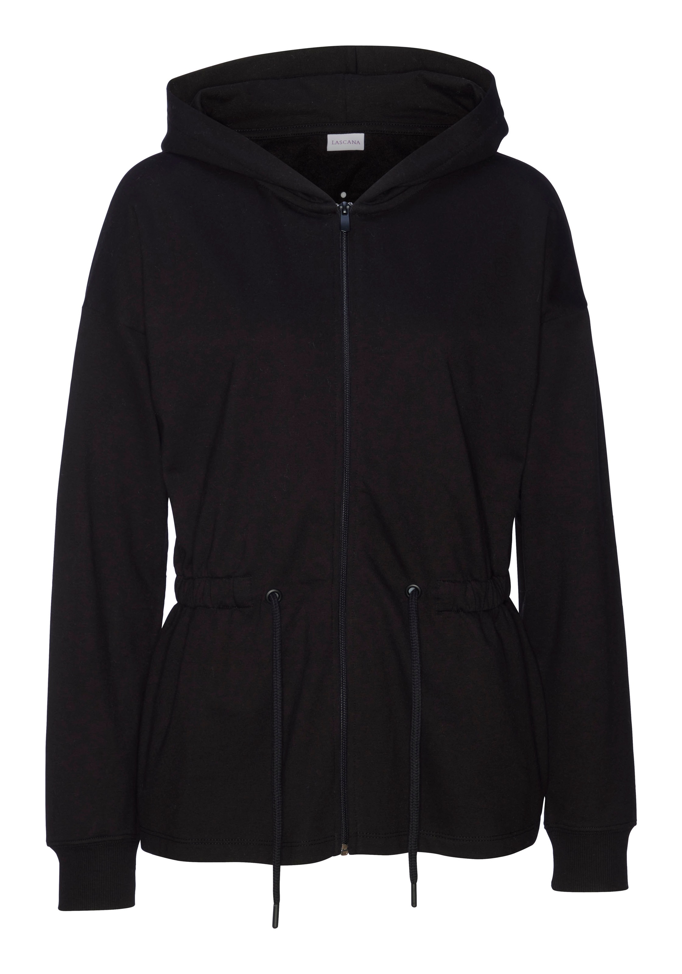 LASCANA Sweatjacke, mit Tunnelzug in der Taille, Loungewear günstig online kaufen
