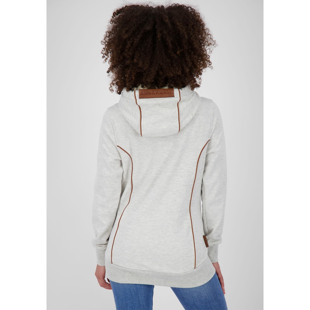 Damenmode Shirts & Sweatshirts Alife & Kickin Kapuzensweatshirt »JilanaAK«, melierter Sweater mit Kapuze & Kontrastdetails wollw