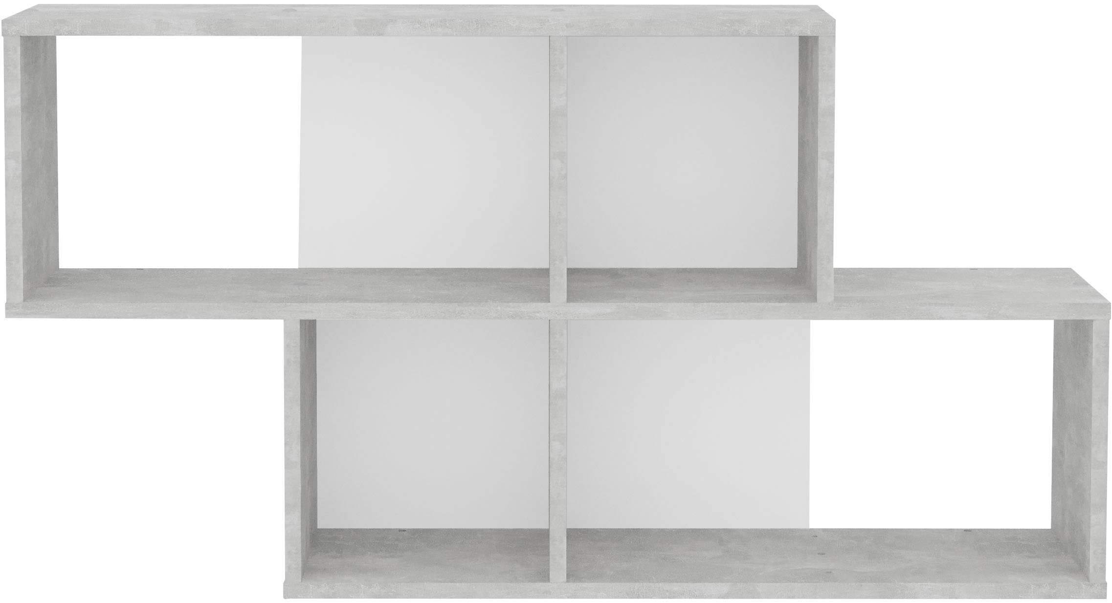 FMD Wandregal »Nora«, Regal kompakt für Bücher und Accessoires, 100 cm breit, 53 cm hoch