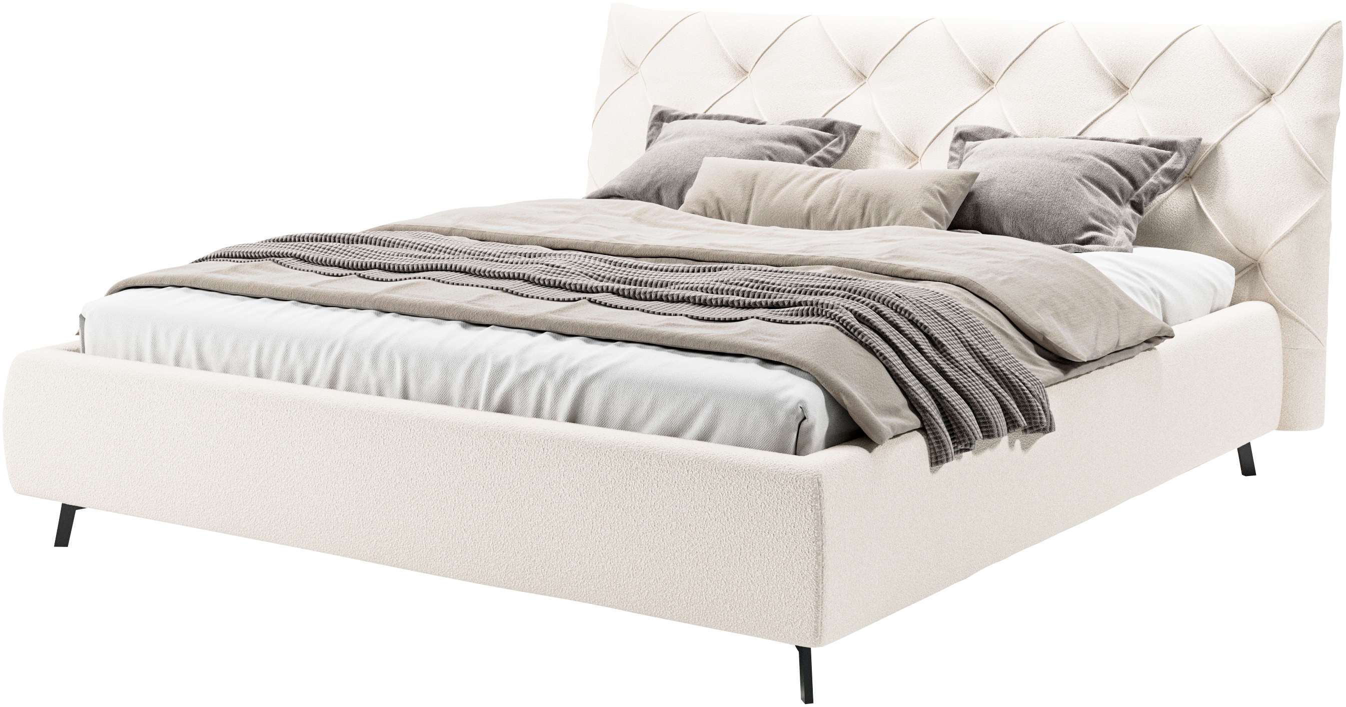 Home affaire "Elloree, in 4 Breiten bis 200cm, auch in Leder" Kopfteilhöhe 105 cm, belastbar bis 280 kg, auch in Überlänge 220cm