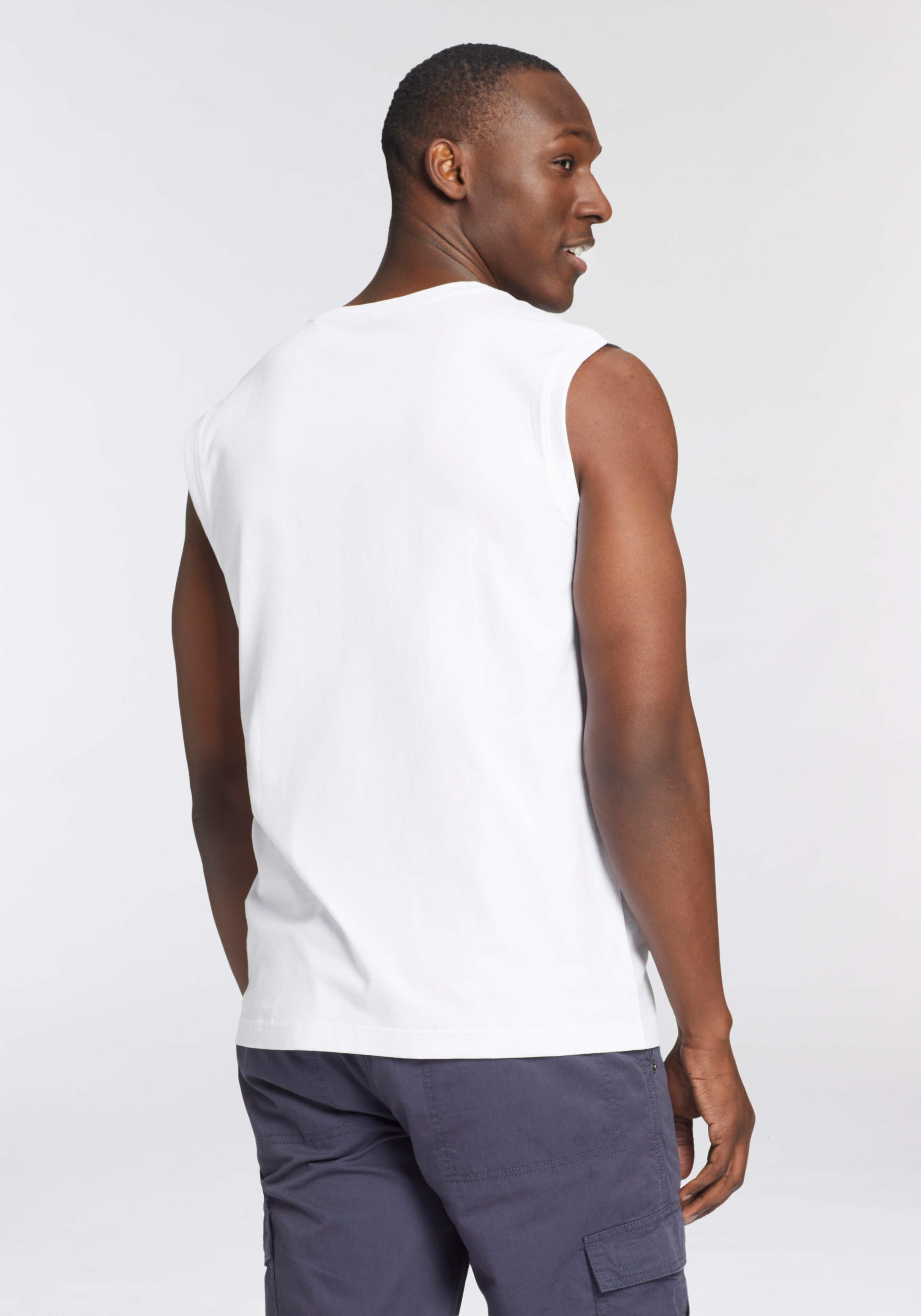 Man's World Muscleshirt Men's Black/White 5XL 3
