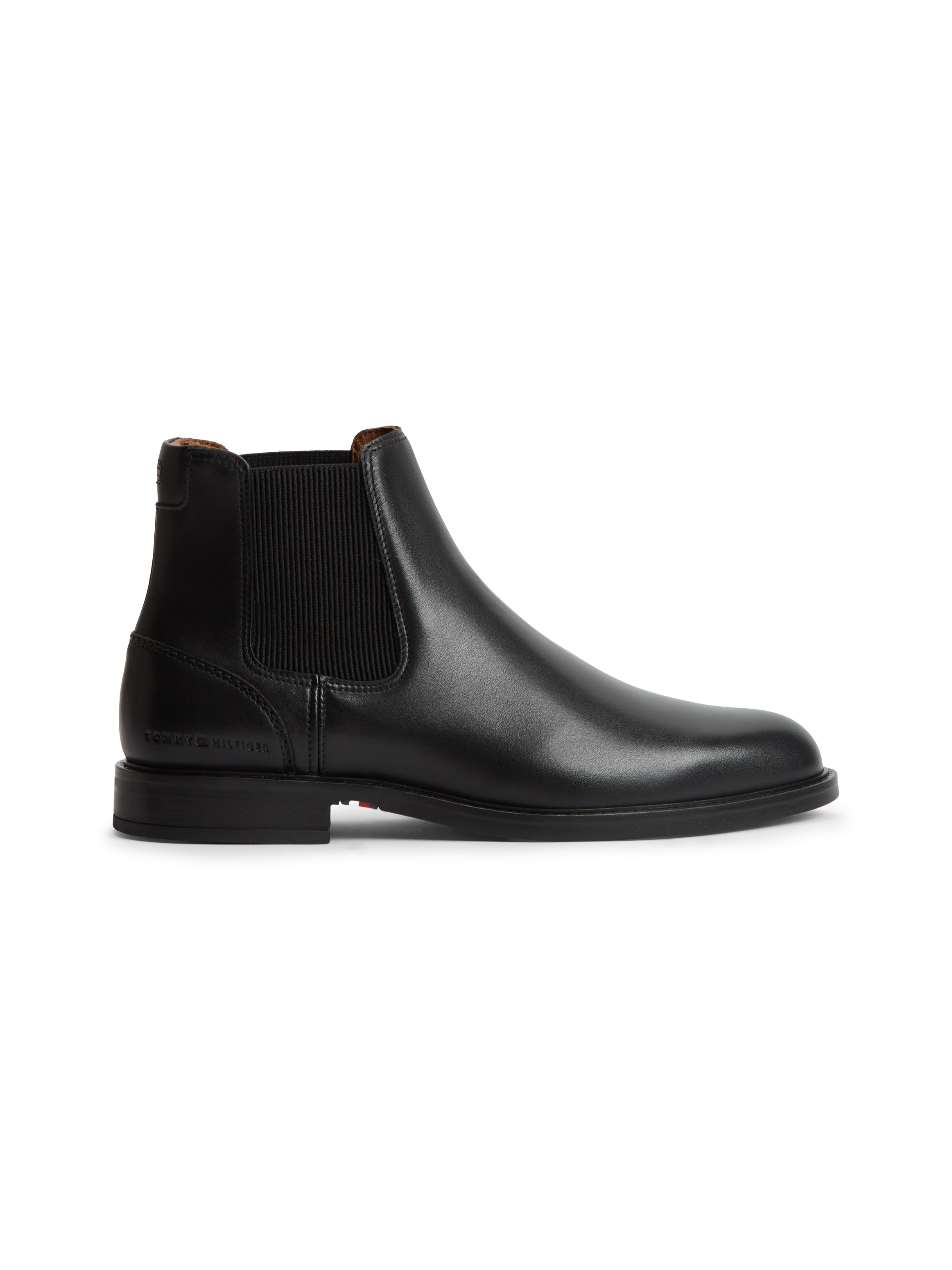 Tommy Hilfiger Chelseaboots »CORPORATE DRESSY LTH CHELSEA«  Stiefelette, Businessboots mit Used Finish
