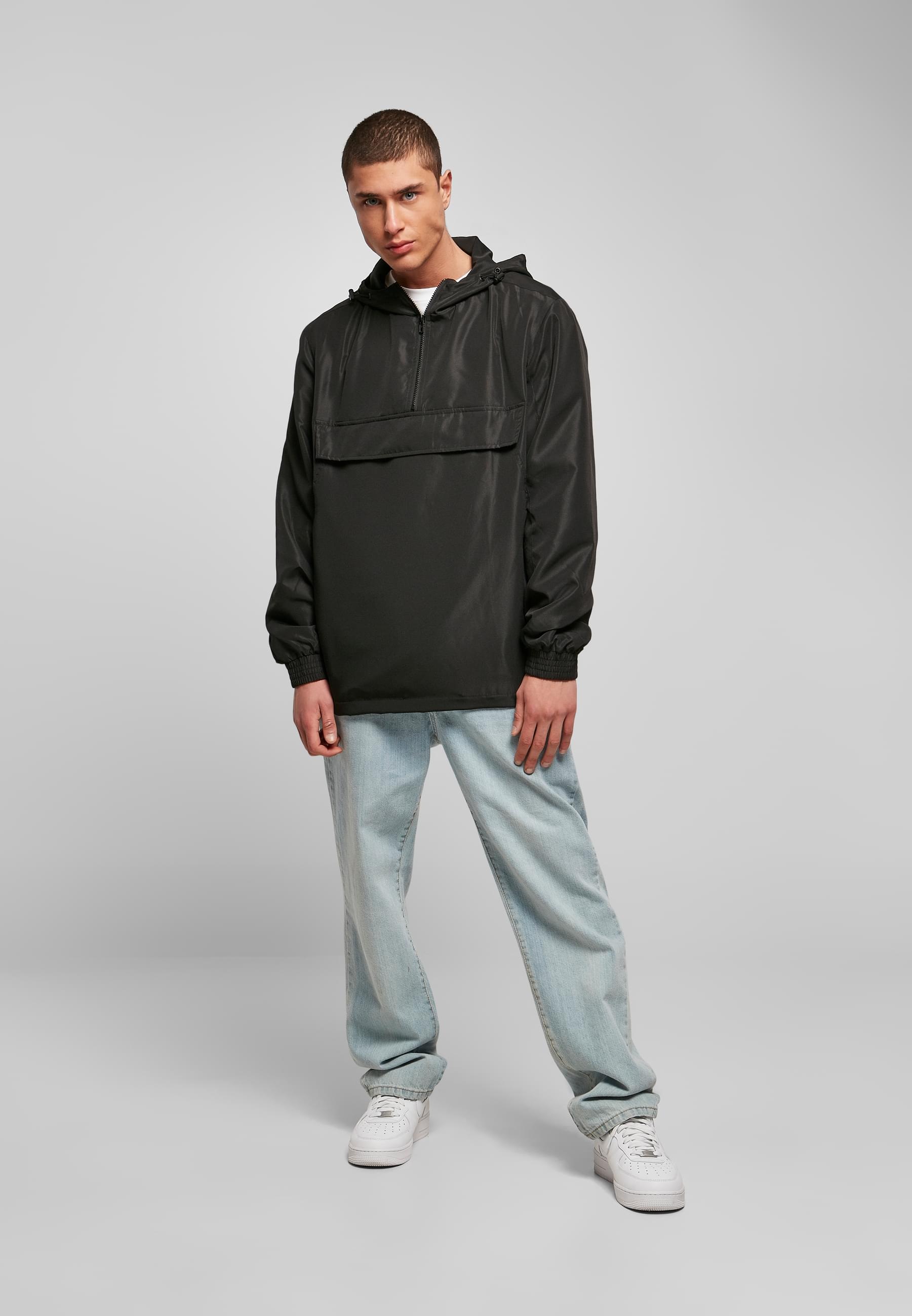 URBAN CLASSICS Anorak »Urban Classics Herren Recycled Basic Pull Over Jacket«, (1 St.), mit Kapuze