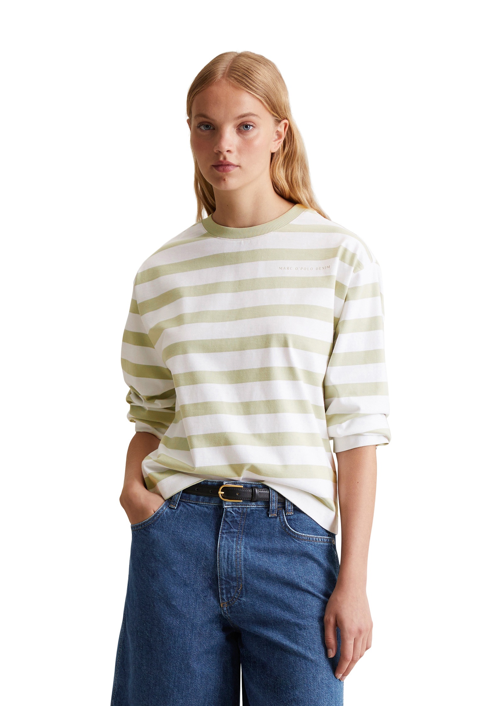 Marc OPolo DENIM Langarmshirt "aus garngefärbtem Heavy Jersey" günstig online kaufen