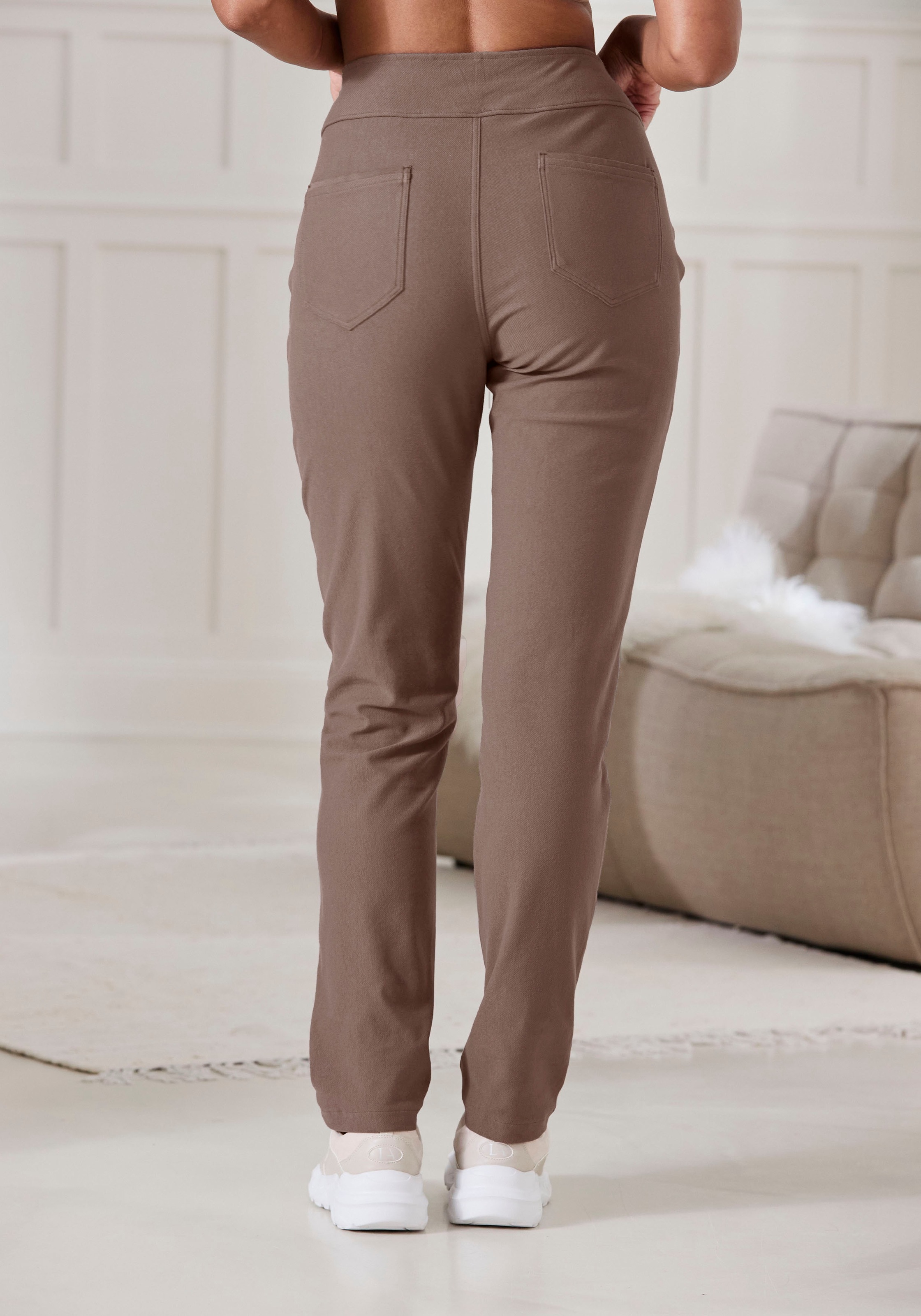 H.I.S Women's Pull-on Pants Taupe Size 40 3