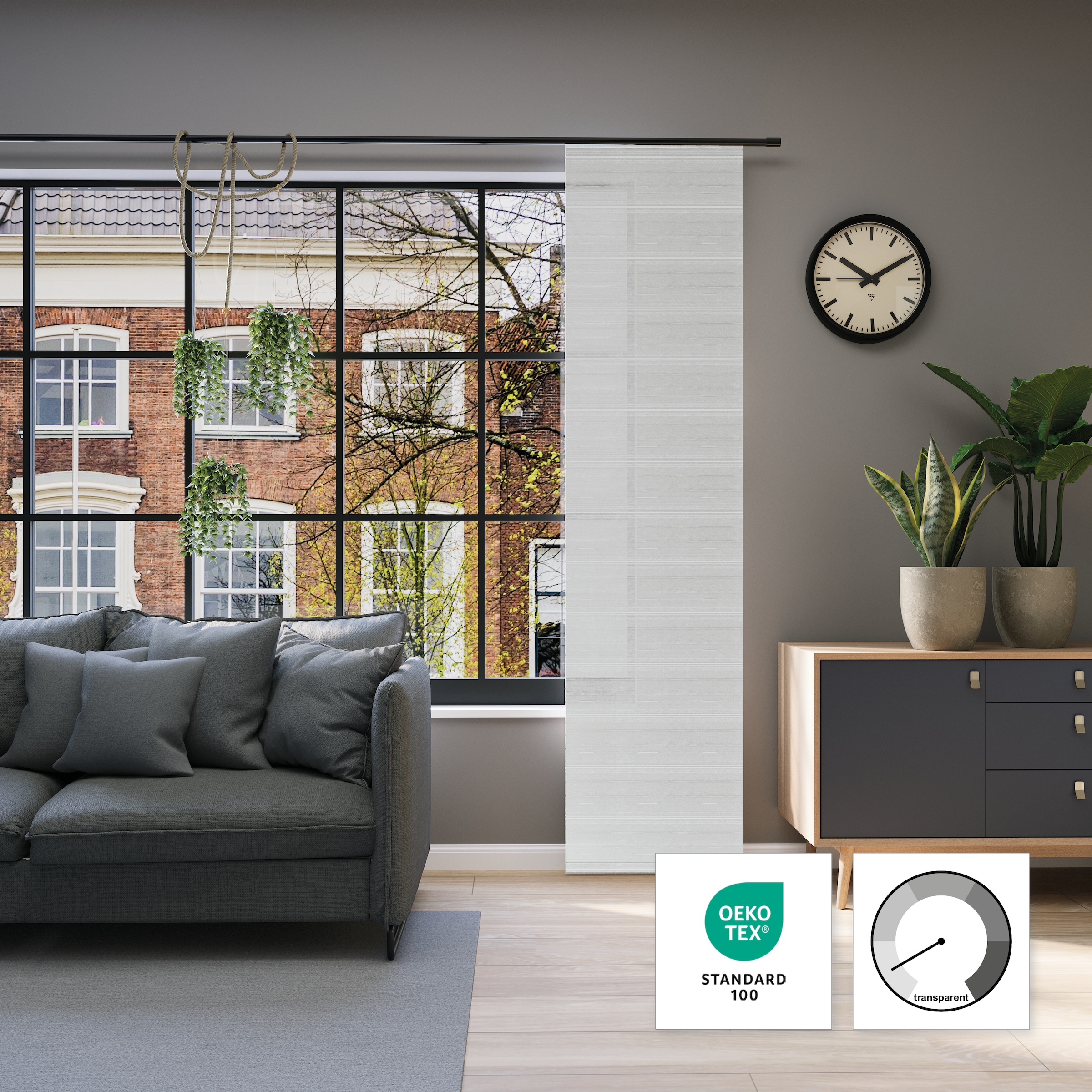 Neutex for you Schiebegardine "PIATTO" Paneelwagen 1 Stk. tlg. Feine Streif günstig online kaufen