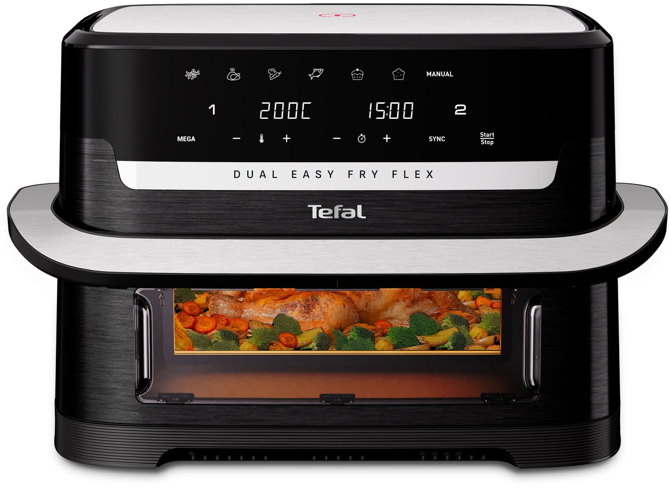 Tefal Heißluftfritteuse "EY9228 Easy Fry Flex" 2700 W 7 voreingestellte Pro günstig online kaufen
