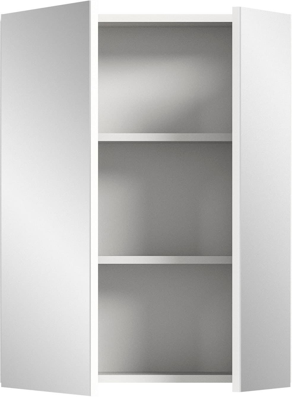 welltime Spiegelschrank »BIEL, TOPSELLER!, Breite 60 cm, 2 Türen, 2 Einlegeböden, 3 Fächer«, (1 St.), Badmöbel, Badschrank, Schrank, Wandschrank, Bad, Badezimmer