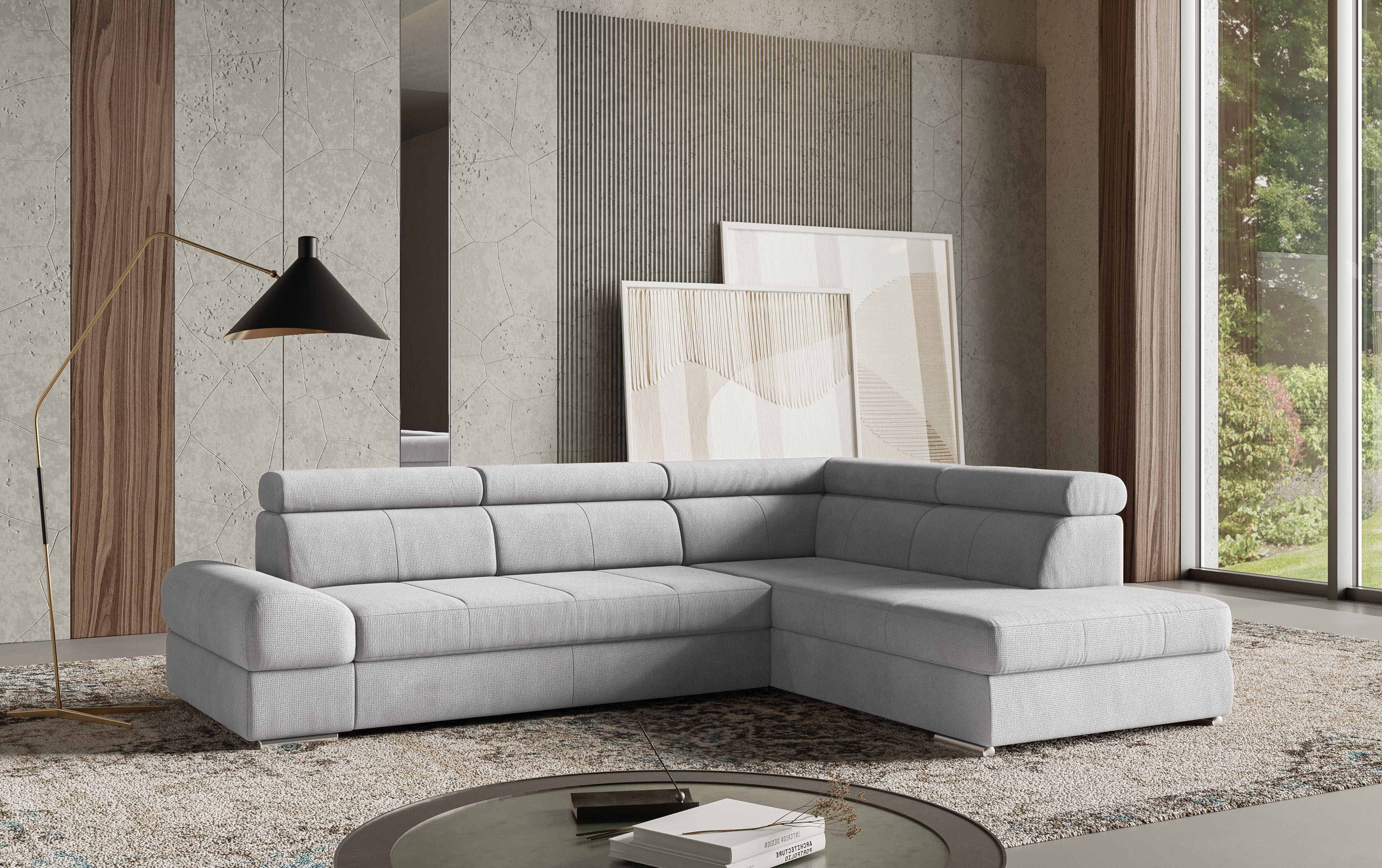 sit&more Ecksofa "Broadway L-Form" mit verstellbaren Kopfteilen, wahlweise mit Schlaffunktion