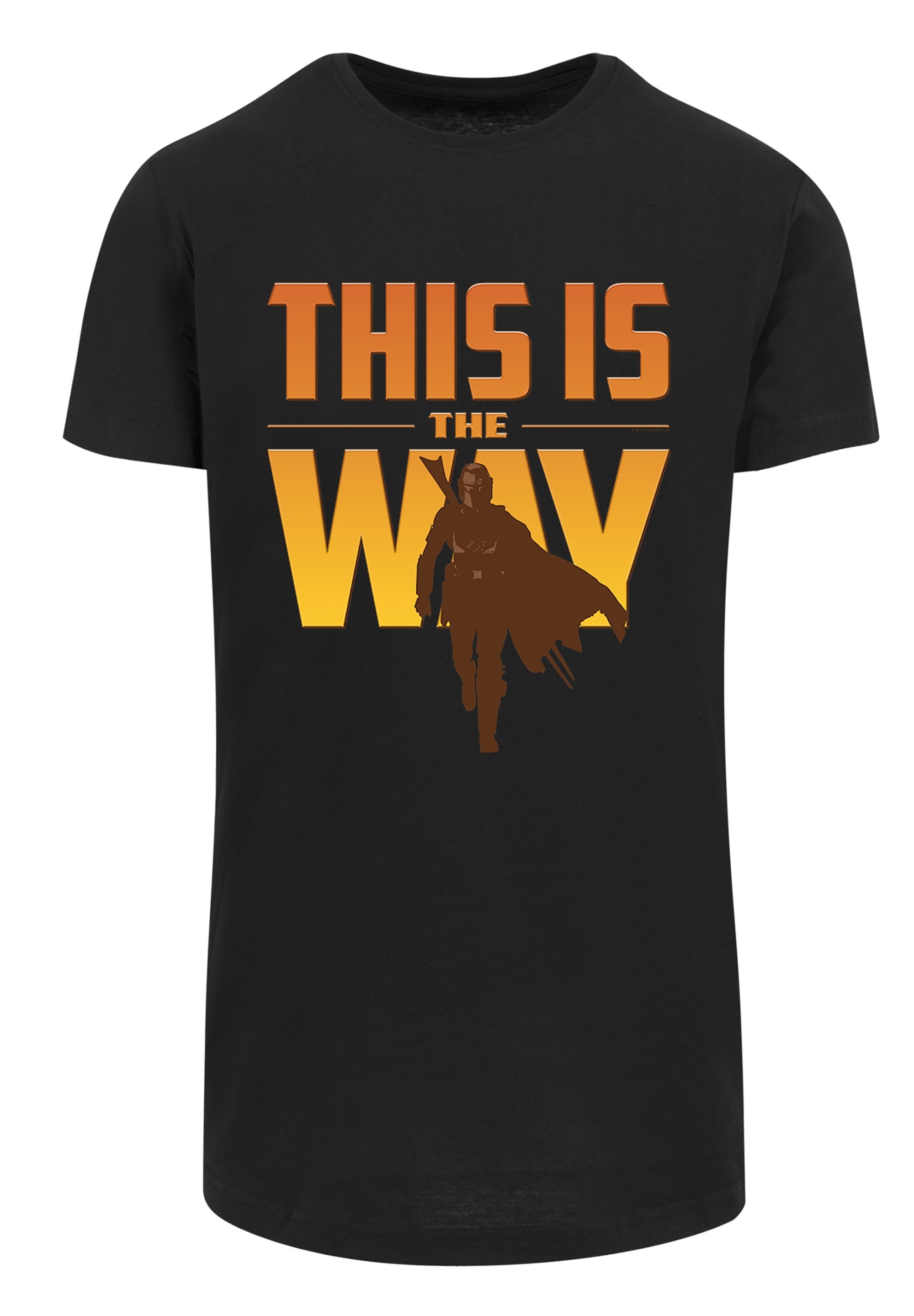 F4NT4STIC T-Shirt »Long Cut T Shirt 'Star Wars Mandalorian This Is The Way'«, Print