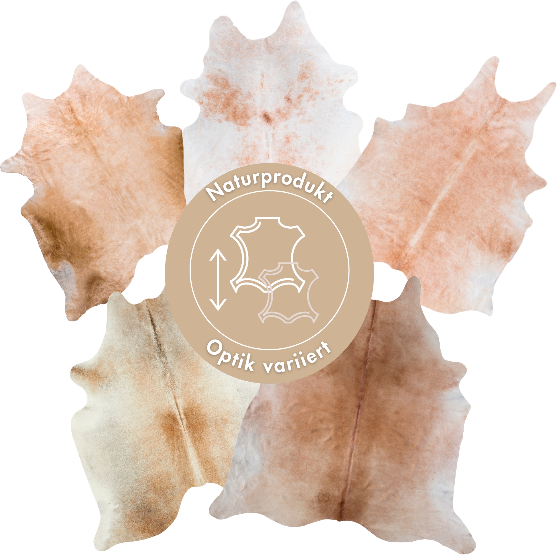 LUXOR living Fellteppich "Rinderfell" fellförmig 2 mm Höhe echtes Rinderfel günstig online kaufen