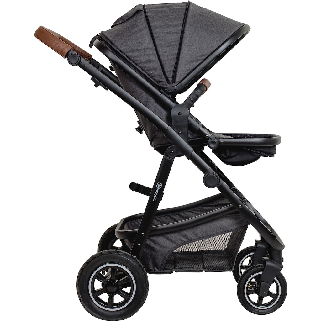 BabyGo Kombi-Kinderwagen »Simplex AIR 3in1, Grey melange«, 15 kg