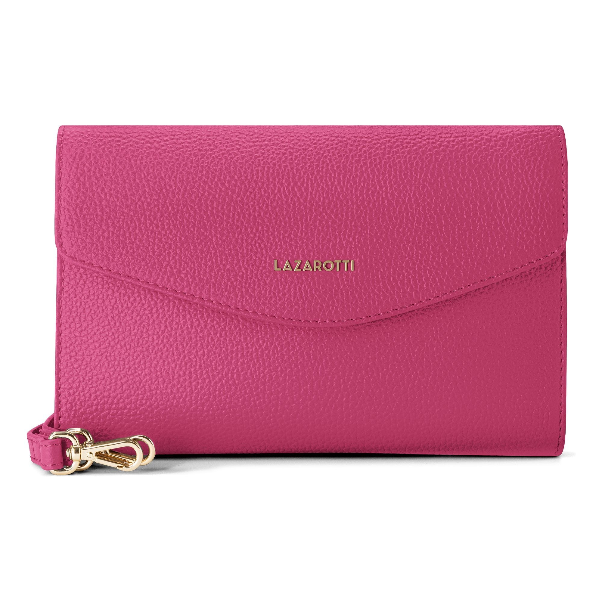 Lazarotti Clutch »Bologna Leather Clutch Umhängetasche Leder 23 cm«