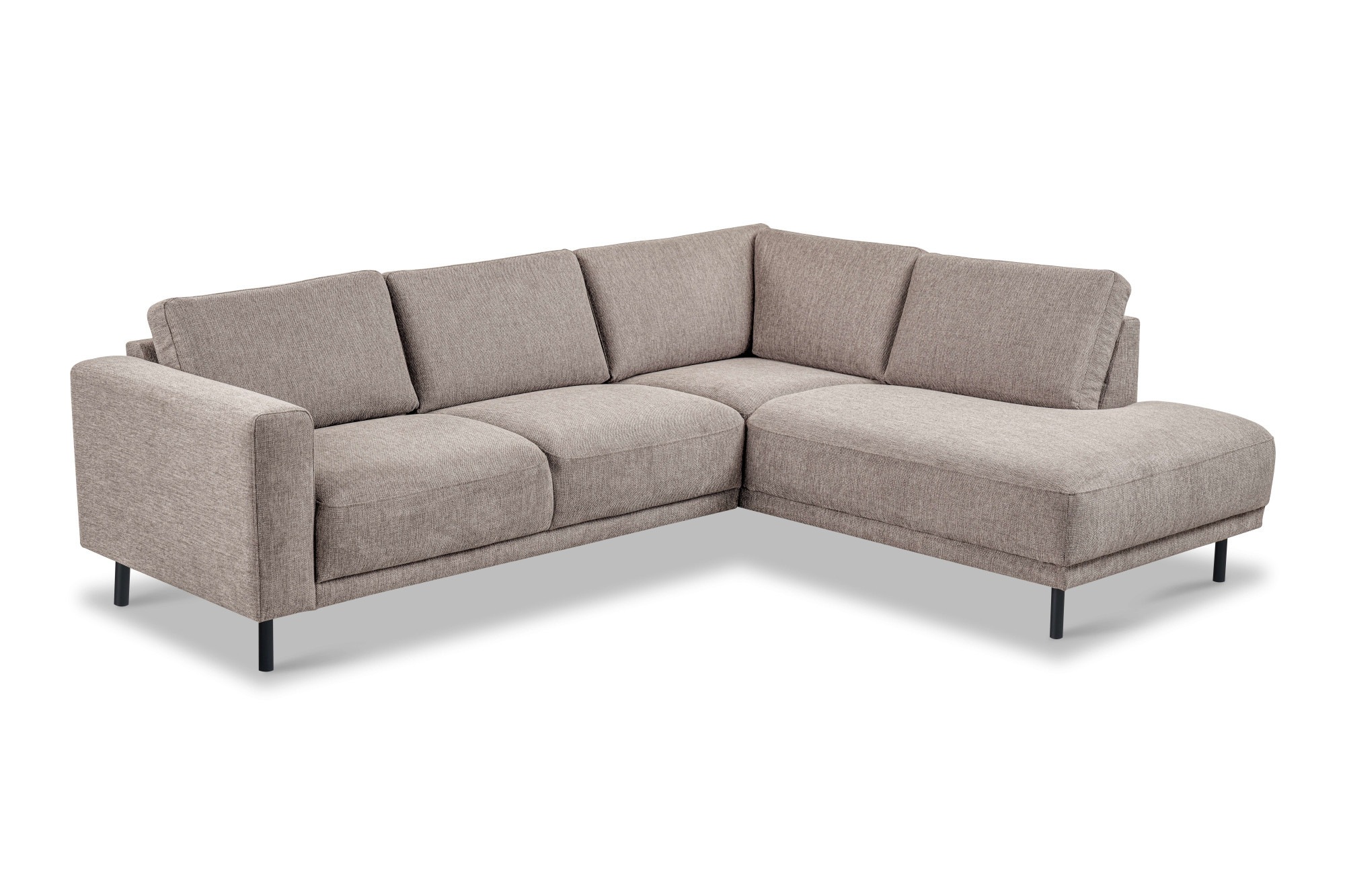 Home affaire Ecksofa »Sveeva, L-Form, B.240 cm, schwarze Metallfüße« langlebiger Webstoff, mit Wellenunterfederung, viele Farben