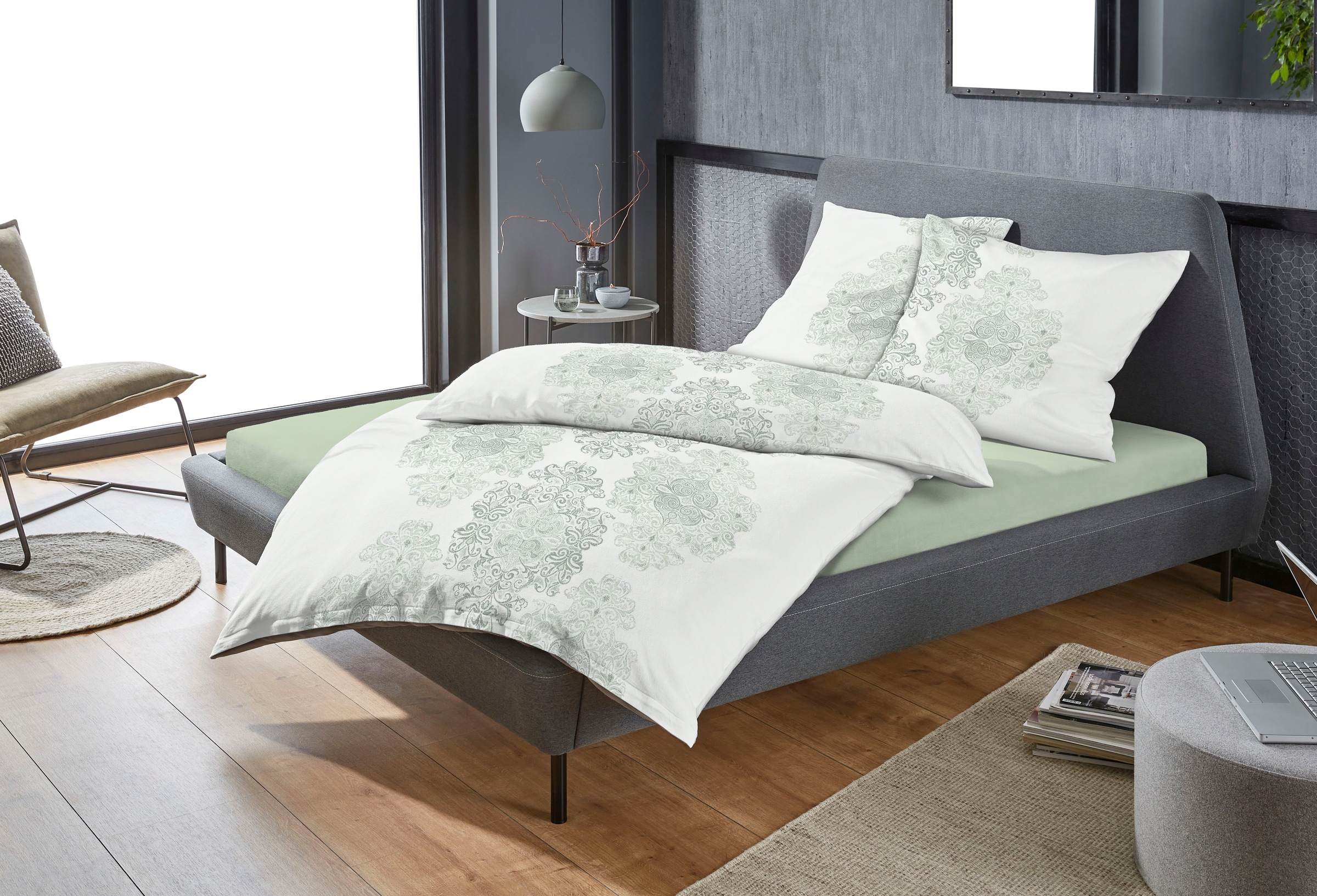 Zeitgeist Bettwäsche »Orient in Gr. 135x200 oder 155x220 cm«, (2 tlg.), mit dezenten Ornamenten, Bettwäsche aus Baumwolle mit Reißverschluss