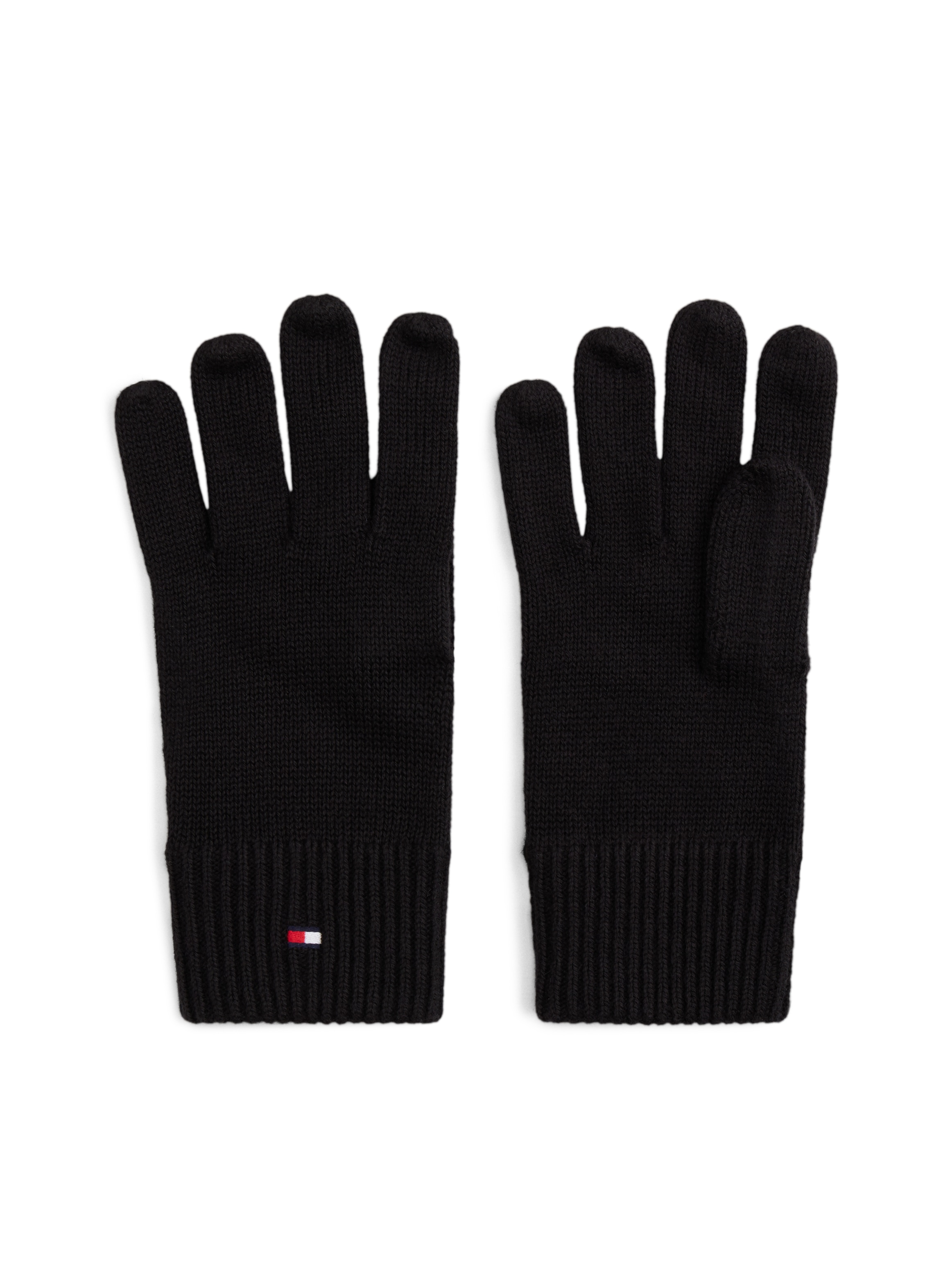 Tommy Hilfiger Strickhandschuhe »ESSENTIALS FLAG GLOVES«, mit Logostickerei