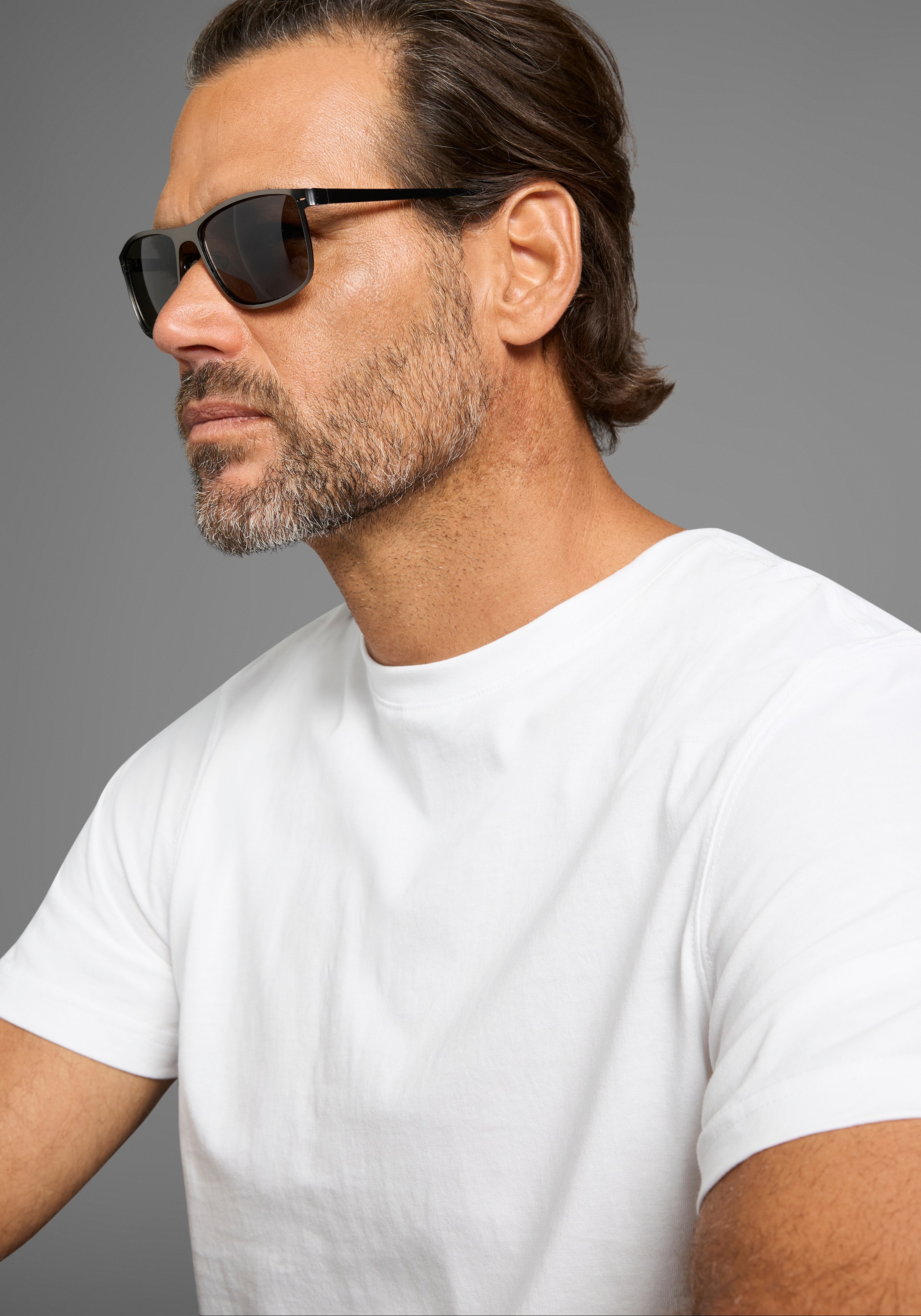 Mans World Sonnenbrille mit matt-anthrazit farbenden Rahmen günstig online kaufen