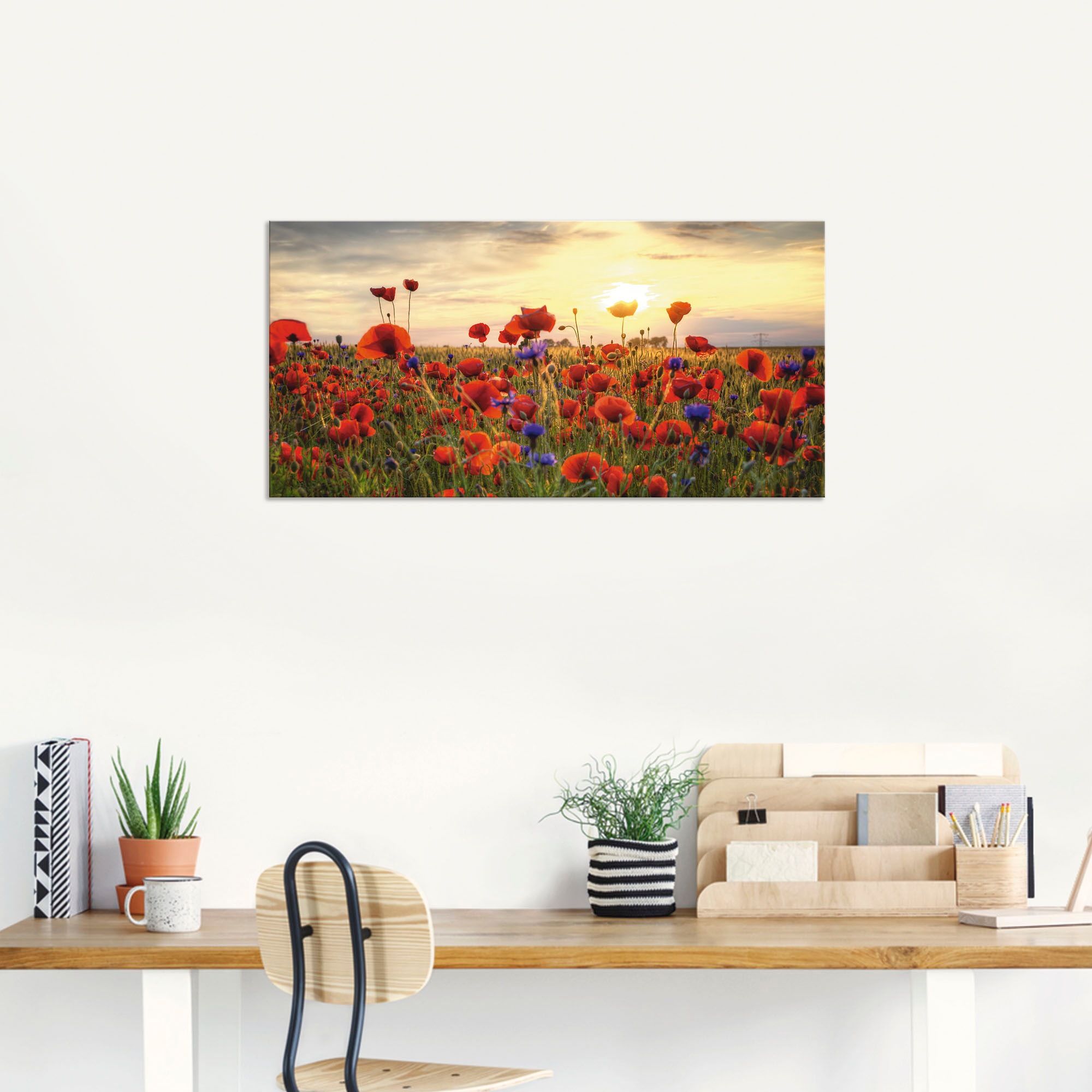 Artland Wandbild »Mohnblumen«, Blumen, (1 St.), als Alubild, Outdoorbild, Leinwandbild, Poster, Wandaufkleber