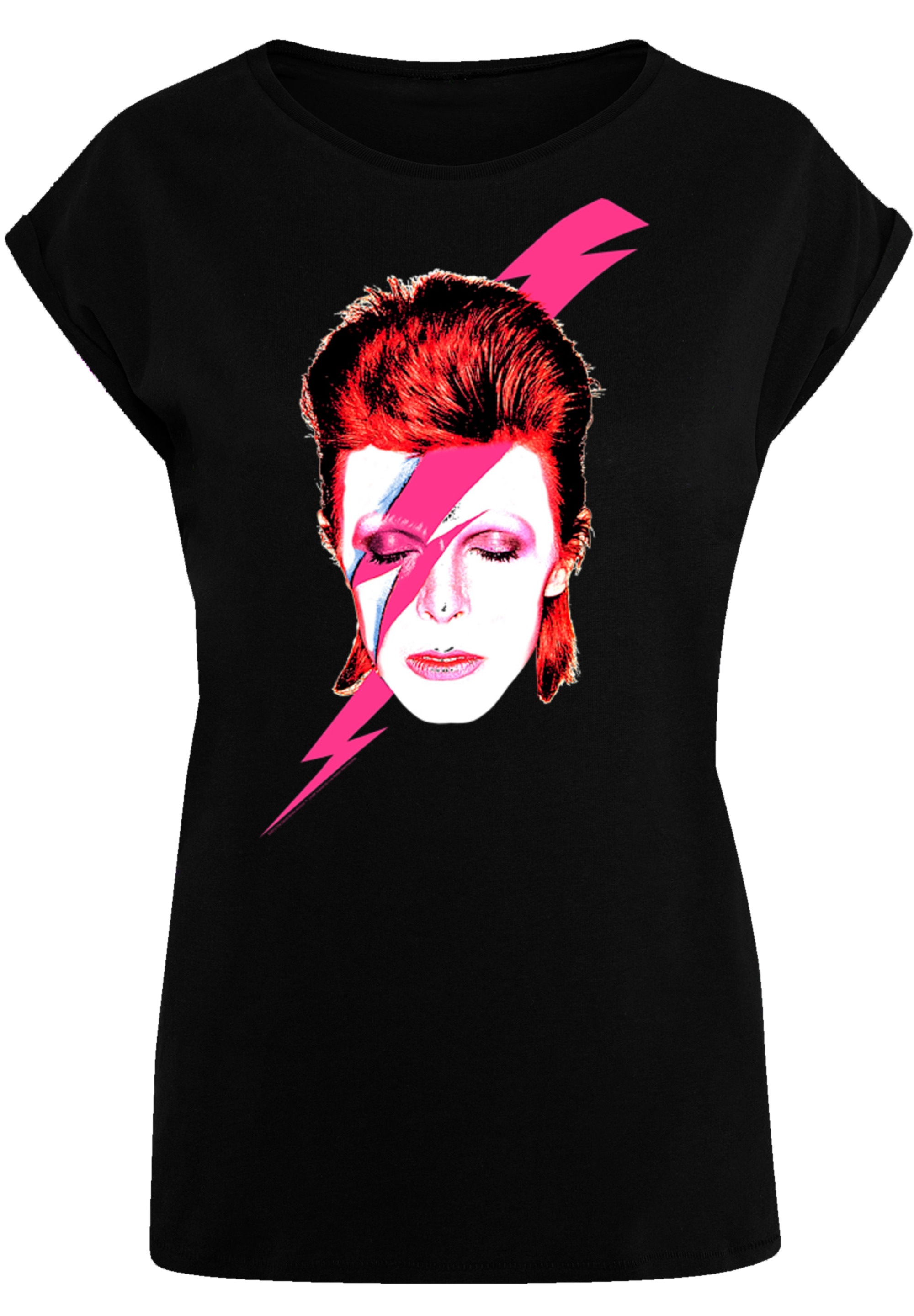 F4NT4STIC T-Shirt "David Bowie Aladdin Sane Lightning Bolt", Print