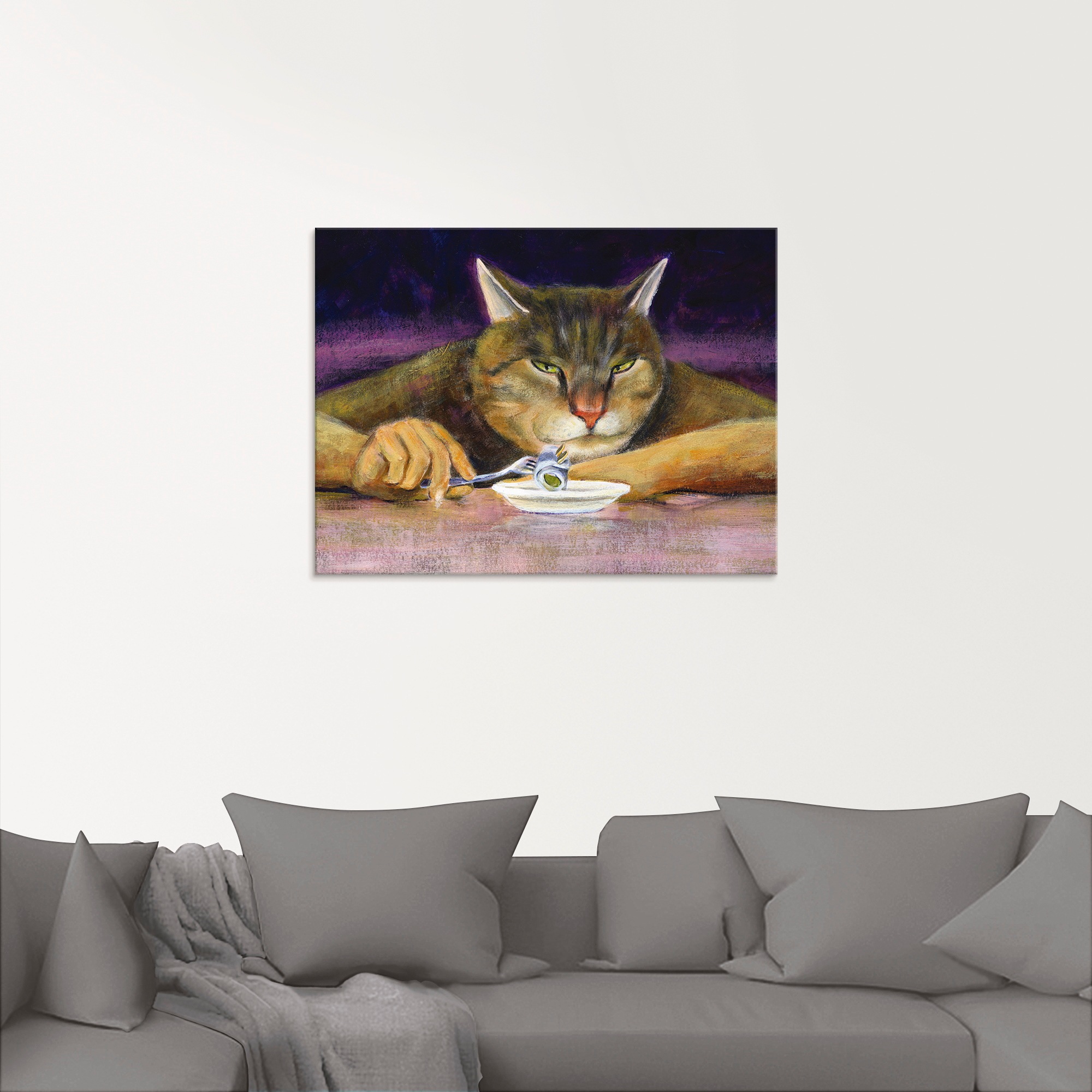 Artland Glasbild »Katzenjammer«, Haustiere, (1 St.), in verschiedenen Größen