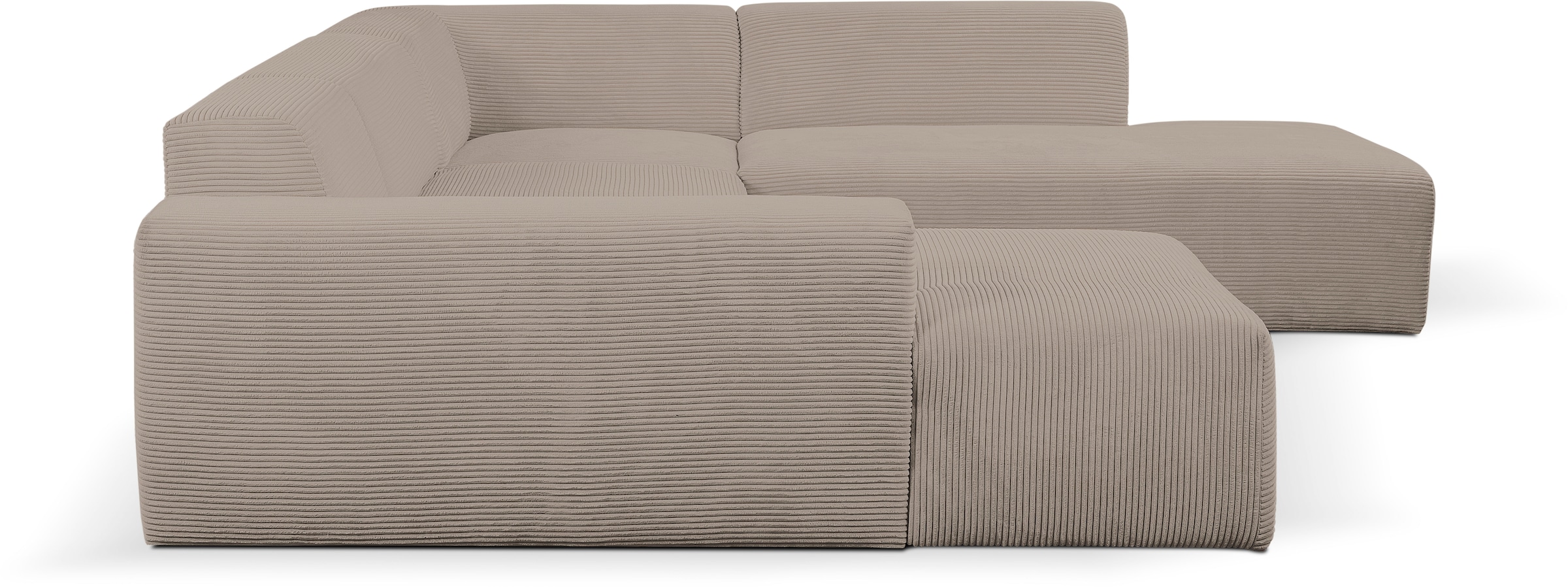 WERK2 Wohnlandschaft »Zeus U-Form«, Curvy Trend Wohnlandschaft mit urbaner Optik auch in weichem Cord