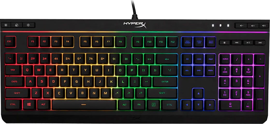 HyperX Tastatur »Alloy Core RGB - Membrane«, (Multimedia-Tasten-USB-Anschluss-Ziffernblock)
