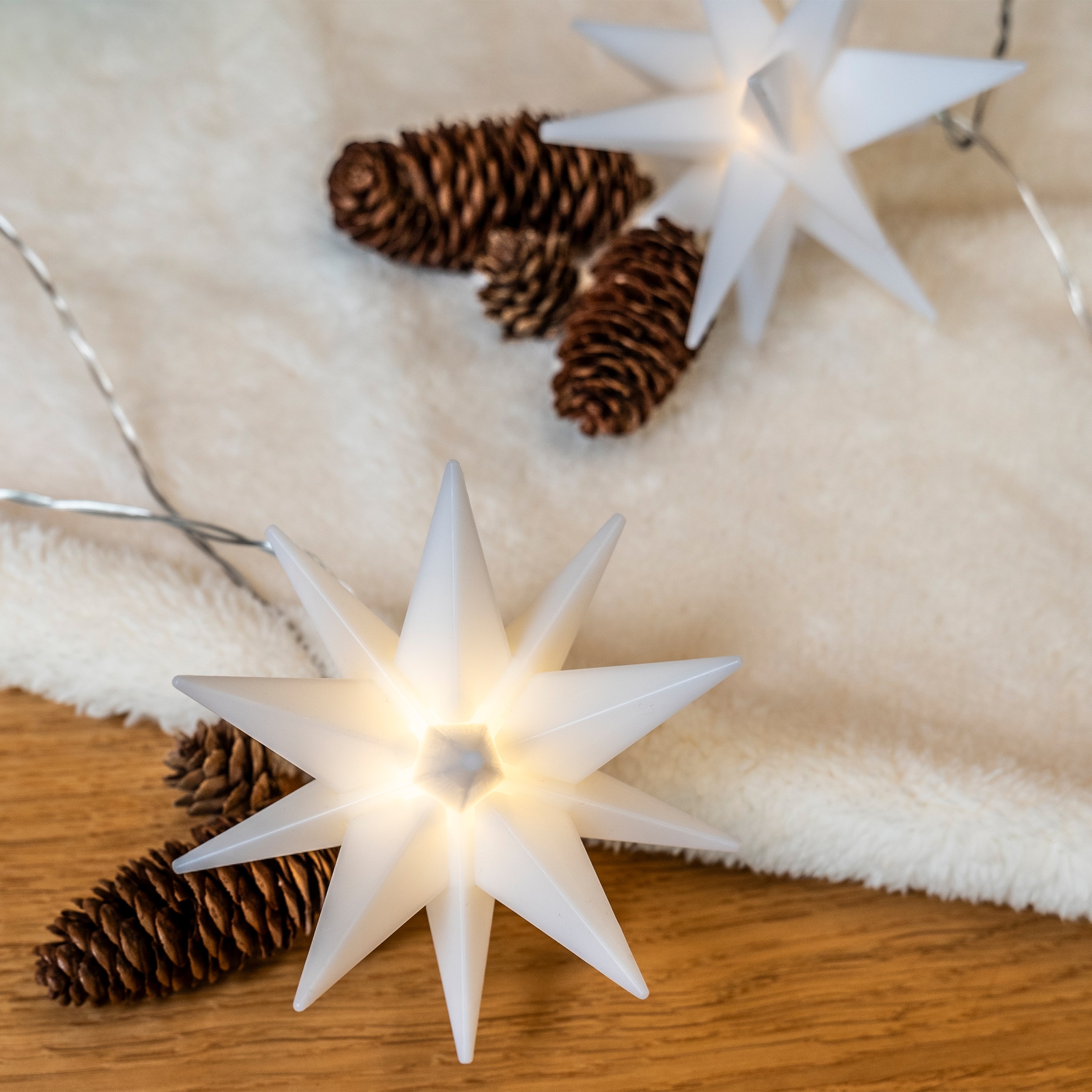 my home LED-Lichterkette »Elvya« 10 Stk.-flammig 3D 10er Sternenlichterkette