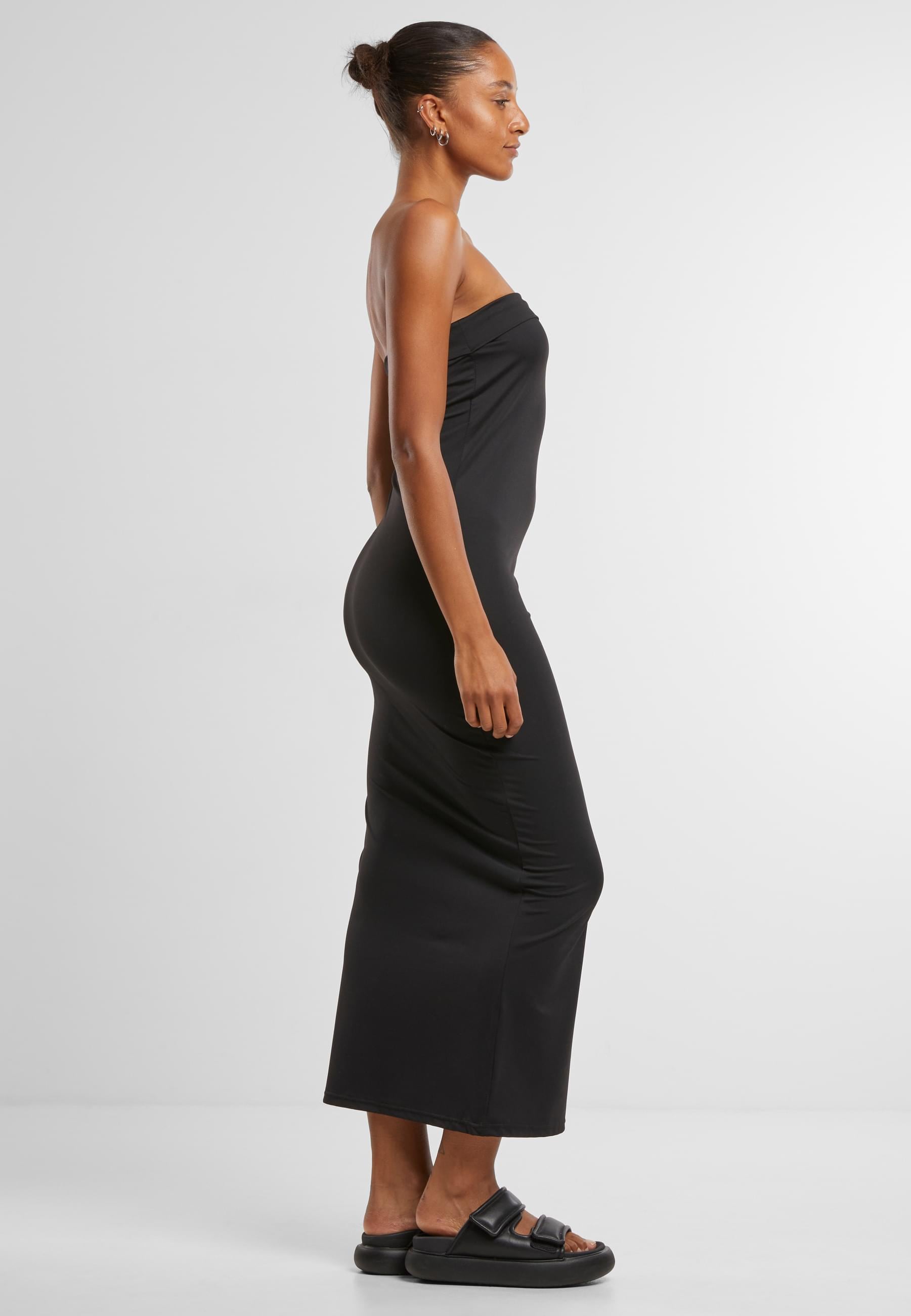 URBAN CLASSICS Shirtkleid »Urban Classics Ladies Bandeau Midi Dress«, (1 tlg.)