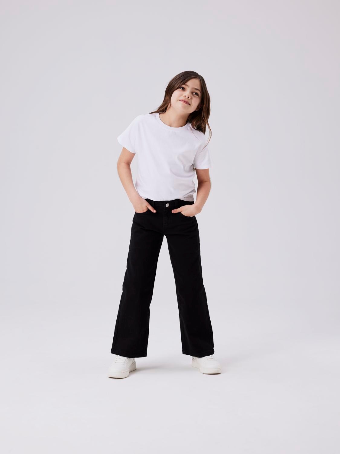 Name It "NKFROSE WIDE TWI PANT 1115-TP NOOS" Baumwollmischung, regular fit, verstellbarer Bund