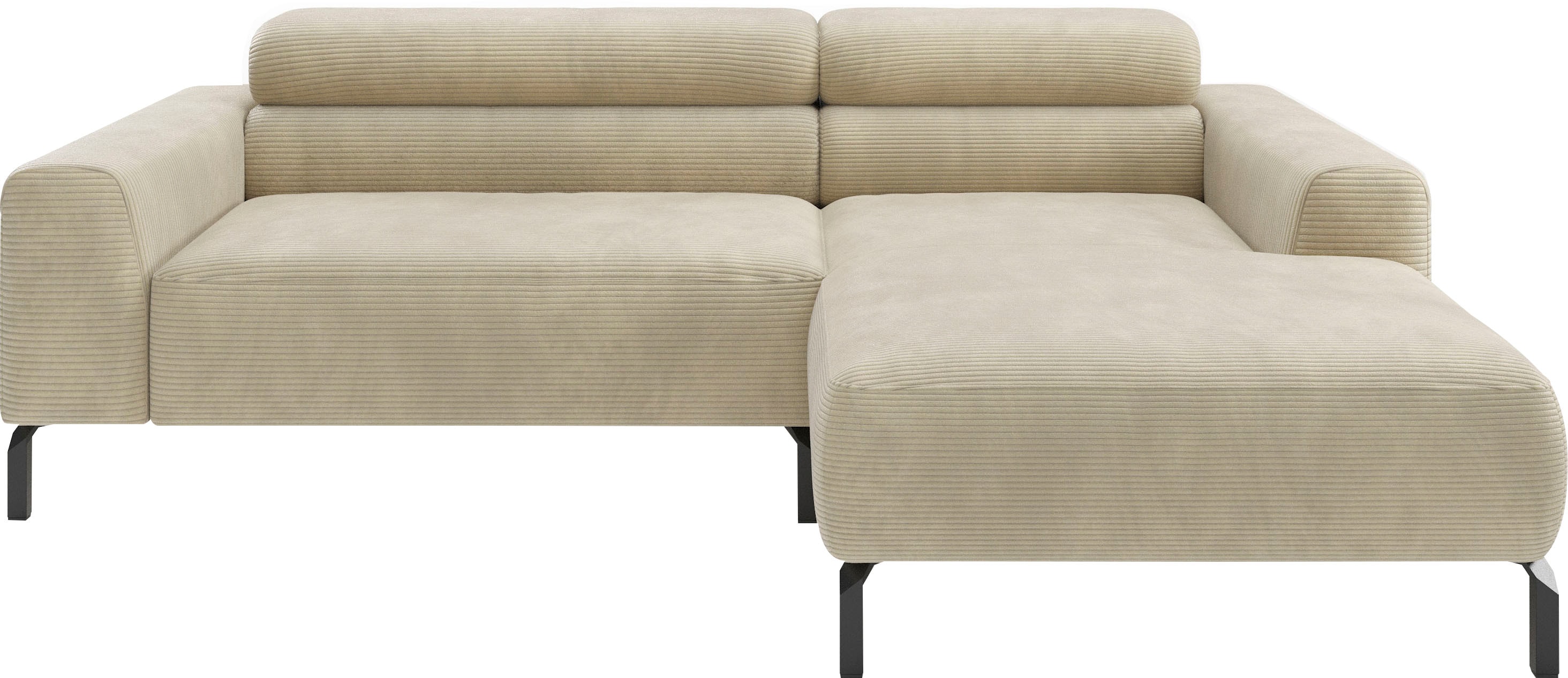Home affaire Ecksofa "Ecksofa, L-Form, incl. Kopfteilverstellung, Breite 223 cm" wahlweise elektrische Sitztiefenverstellung