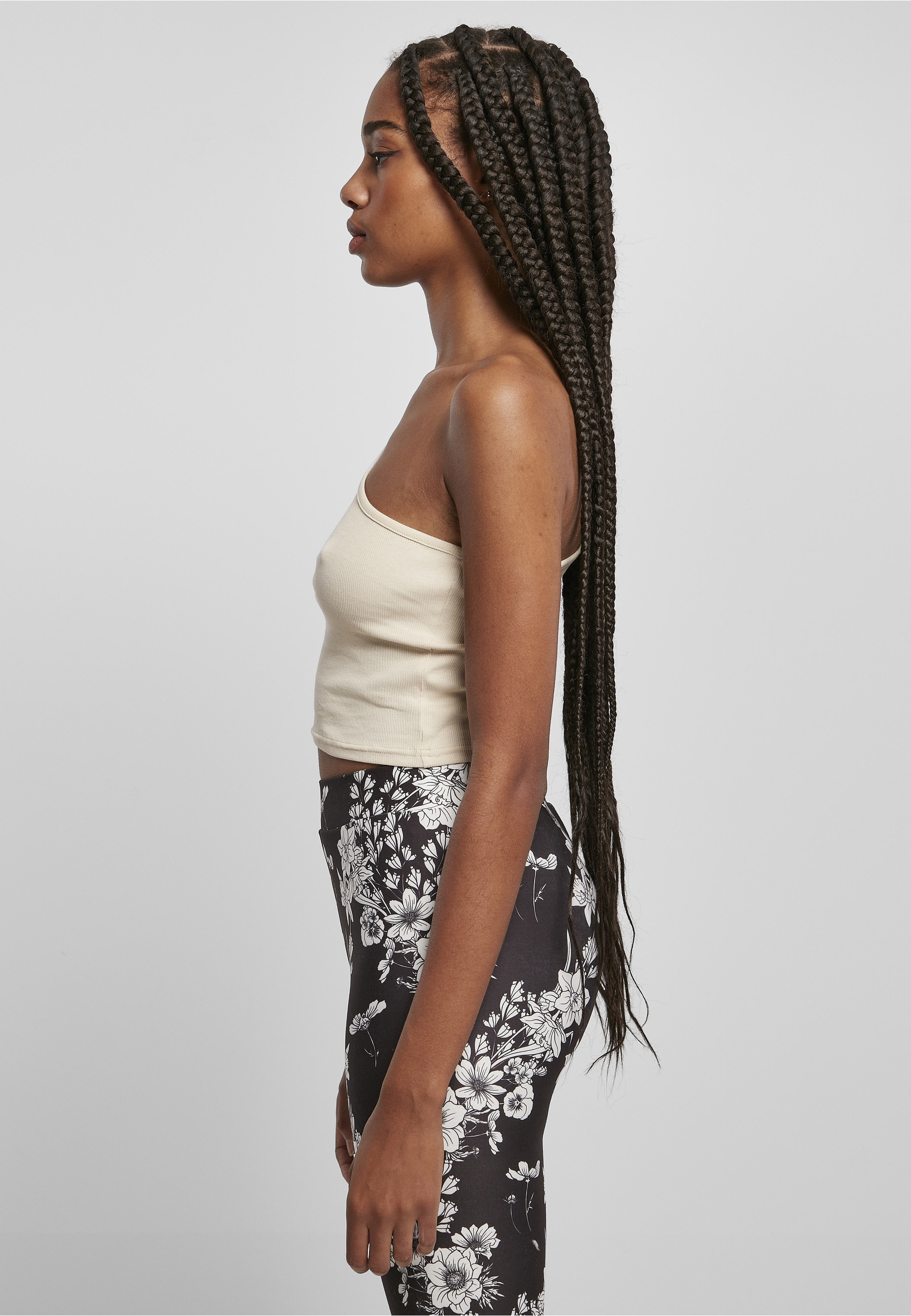 URBAN CLASSICS Tanktop »Urban Classics Damen Ladies Cropped Asymmetric Top« 1 Stk.
