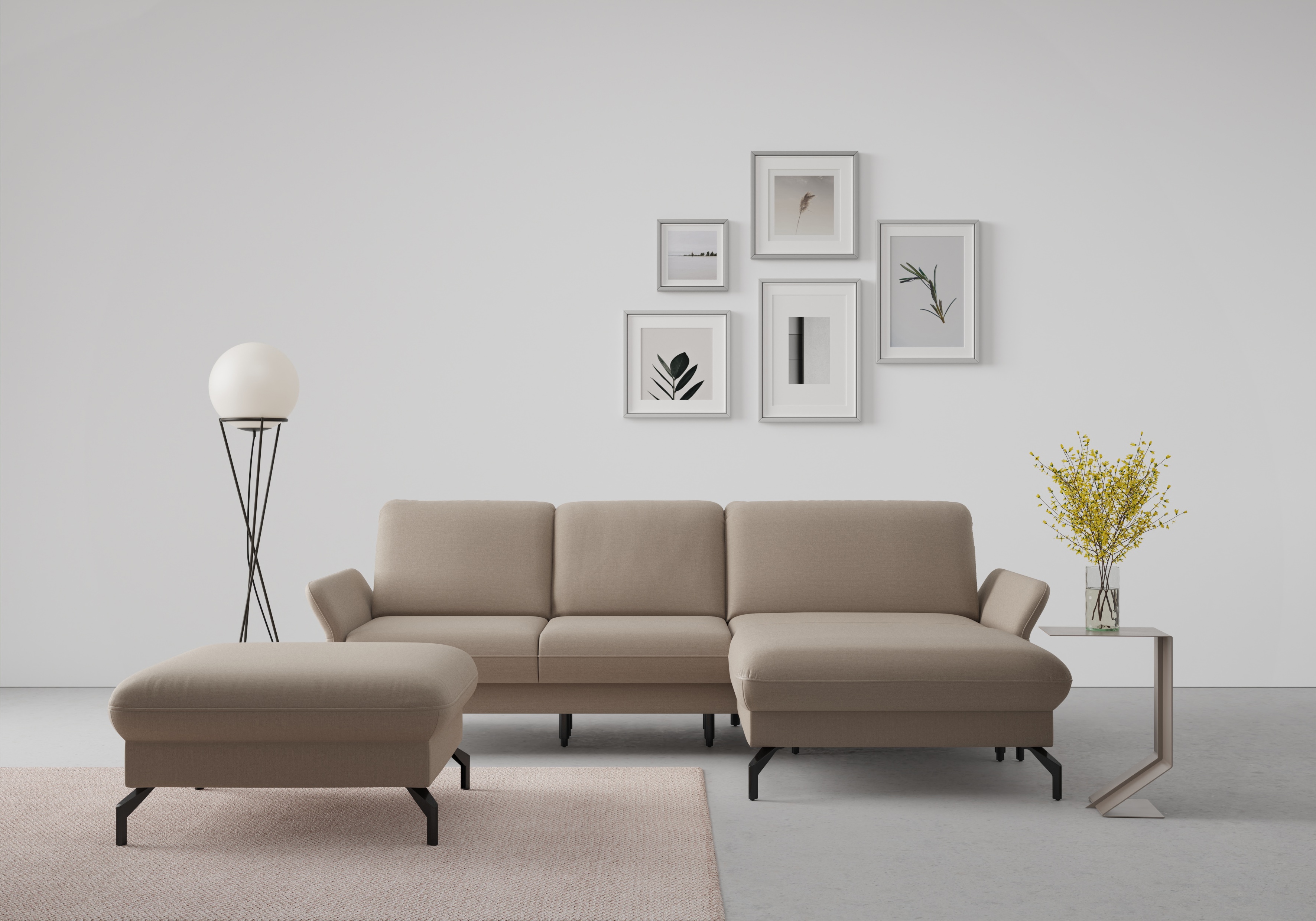 sit&more Ecksofa "Fashion L-Form" wahlweise mit Kopfteilverstellung und Vorziehsitz, motorisch